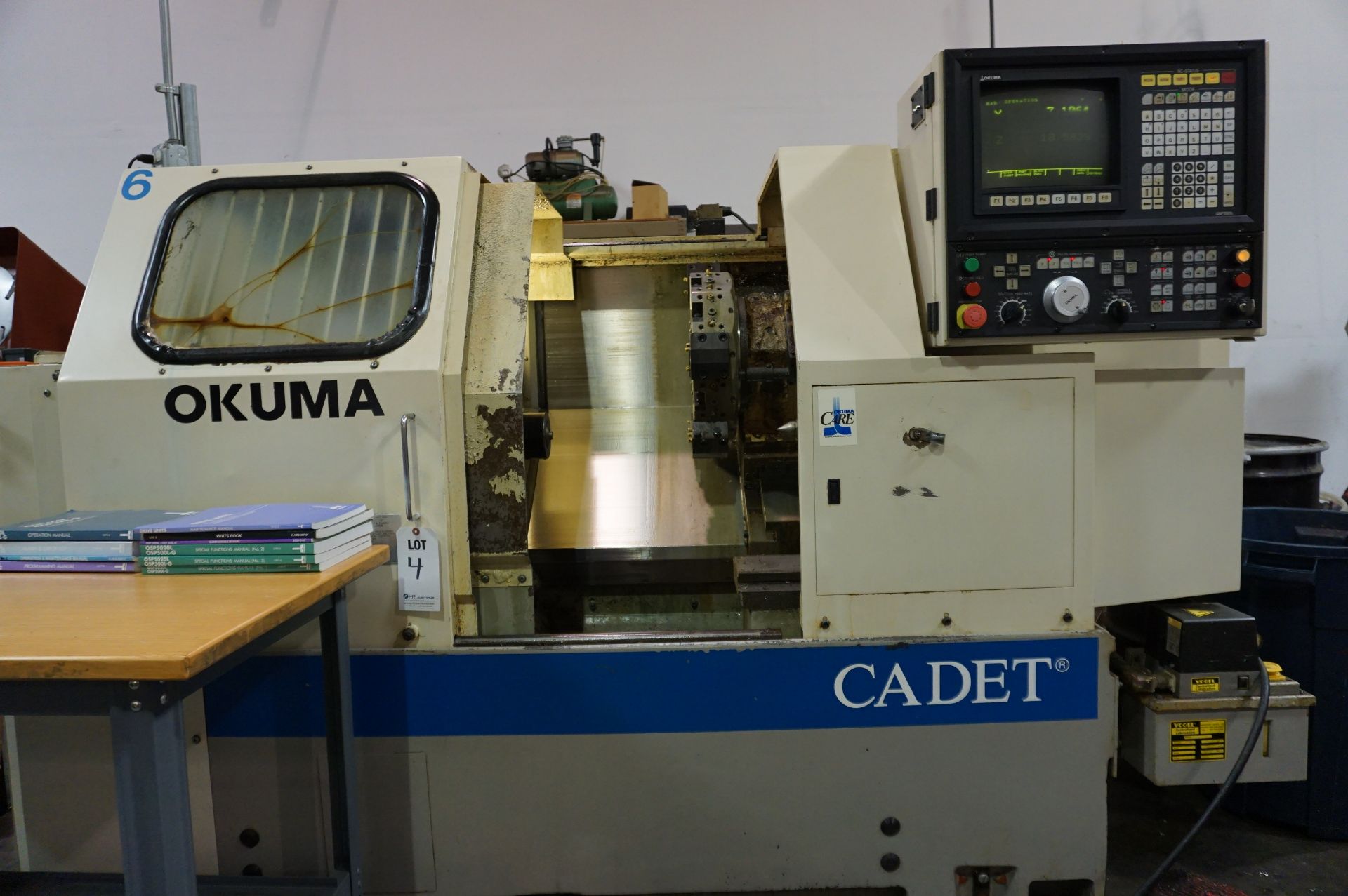 1995 OKUMA CADET LNC8 CNC TURNING CENTER, S/N D364, WITH OKUMA OSP5020L CONTROL, TO INCLUDE: TABLE - Image 2 of 14