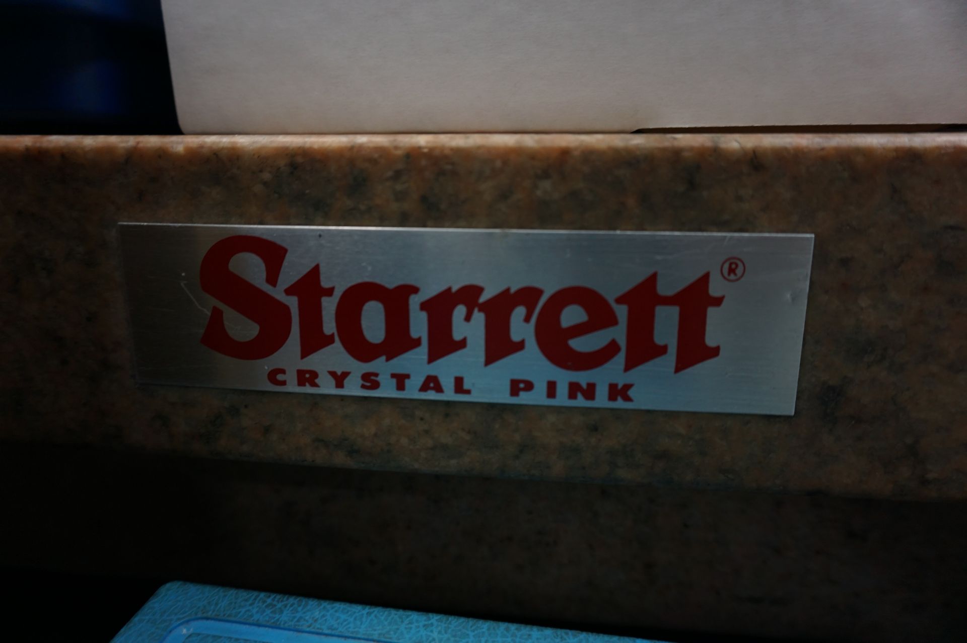 STARRETT CRYSTAL PINK GRANITE INSPECTION TABLE, 3' X 3' - Image 2 of 3
