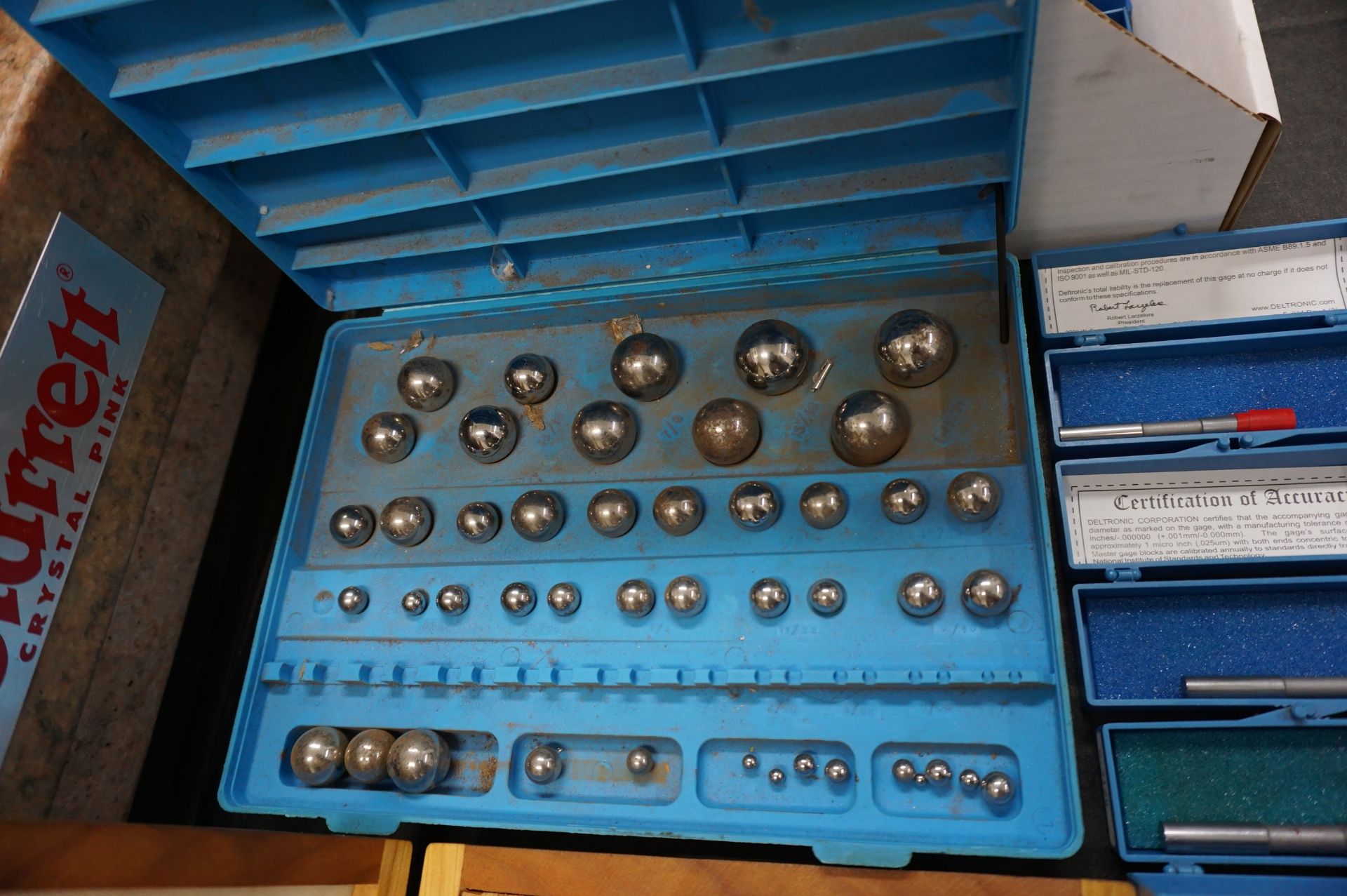 LOT TO INCLUDE: ACCUPRO TELESCOPING GAGE SET, BALL GAGE SET, GAGE BLOCK SET, MISC. PIN GAGES, - Image 5 of 6