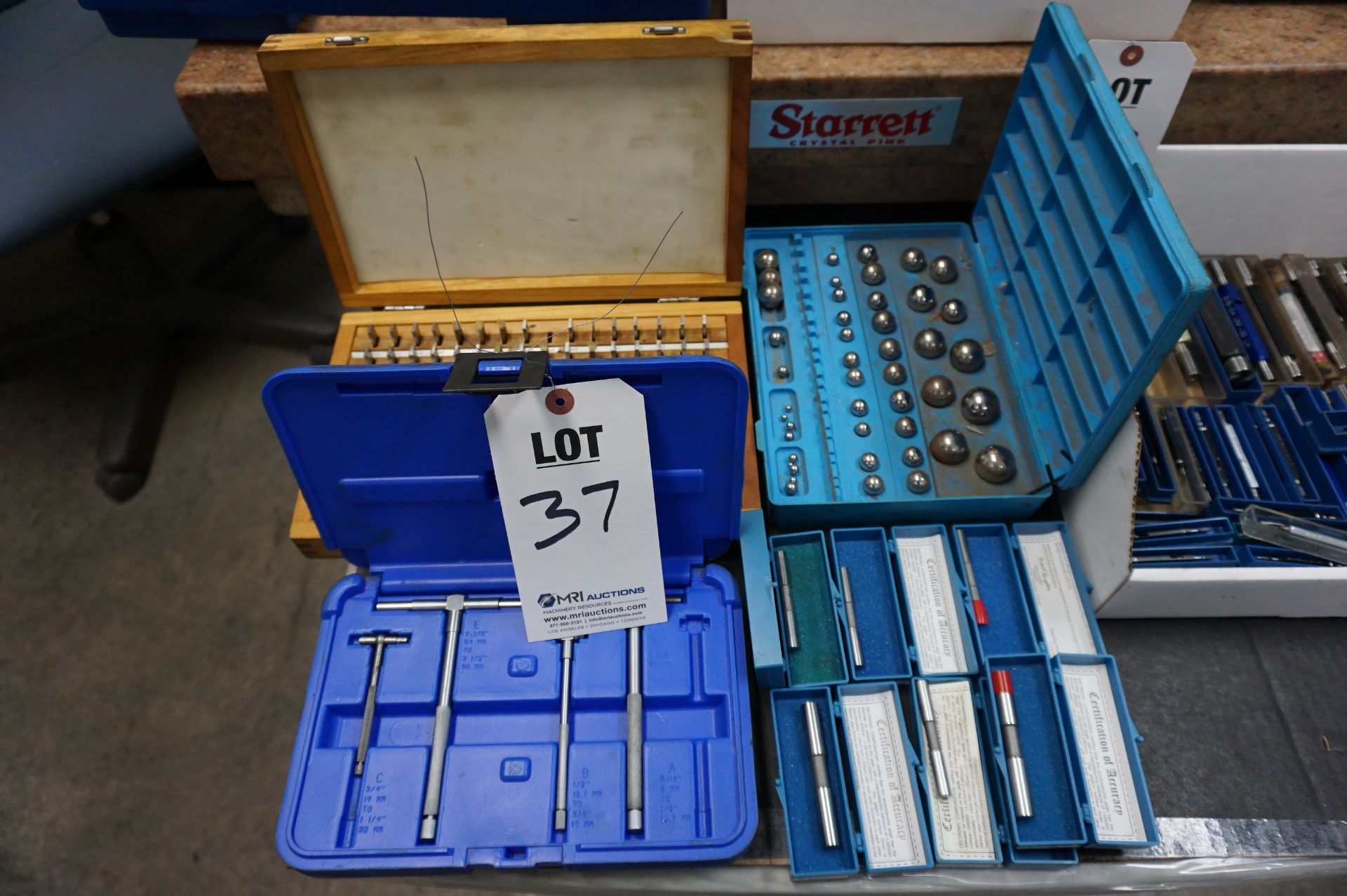 LOT TO INCLUDE: ACCUPRO TELESCOPING GAGE SET, BALL GAGE SET, GAGE BLOCK SET, MISC. PIN GAGES,