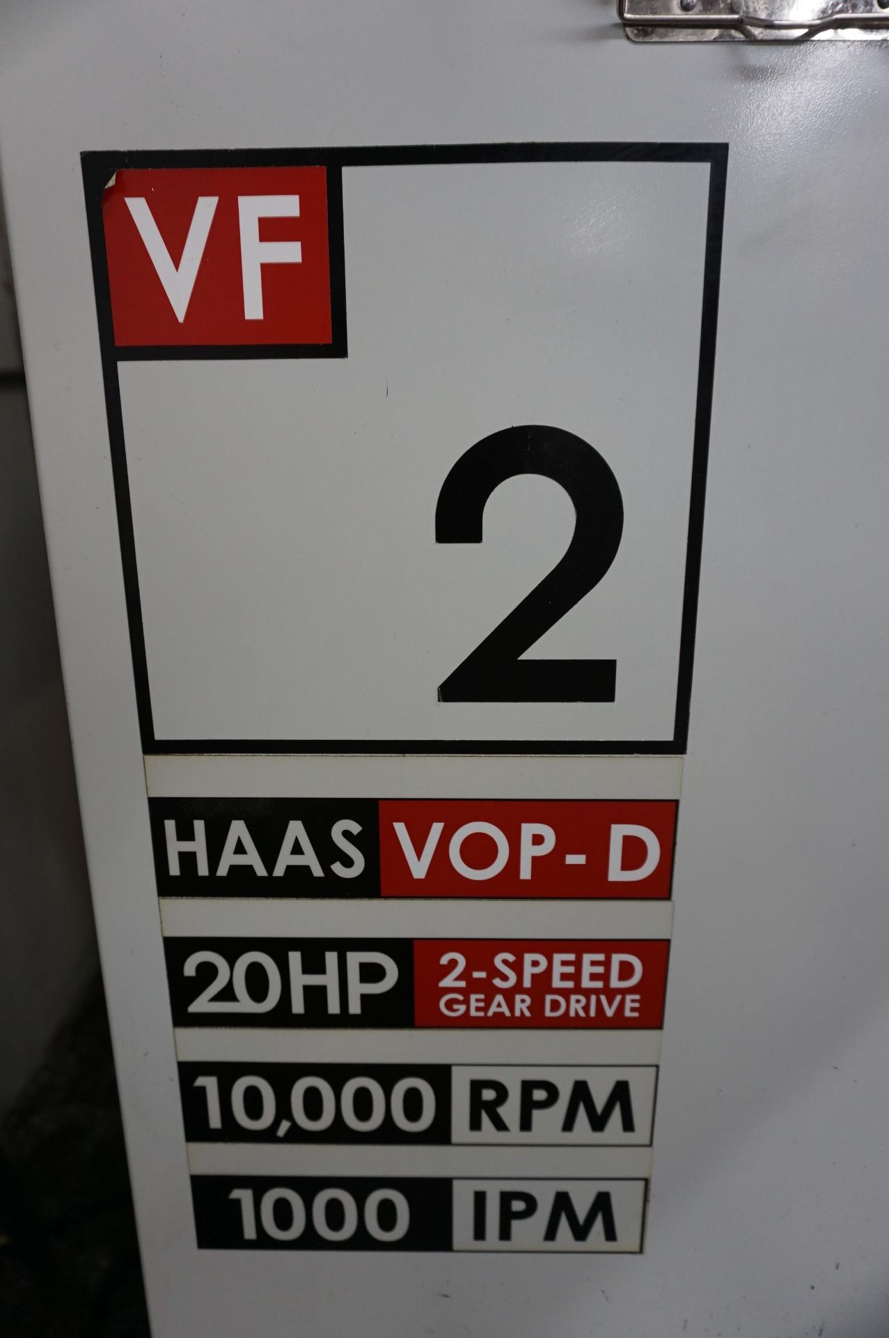 2005 HAAS VF2 VERTICAL CNC MILL, S/N 39719, 30” X 16” X 20”, WIRED FOR 4 TH AXIS, 10,000 RPM - Image 3 of 12