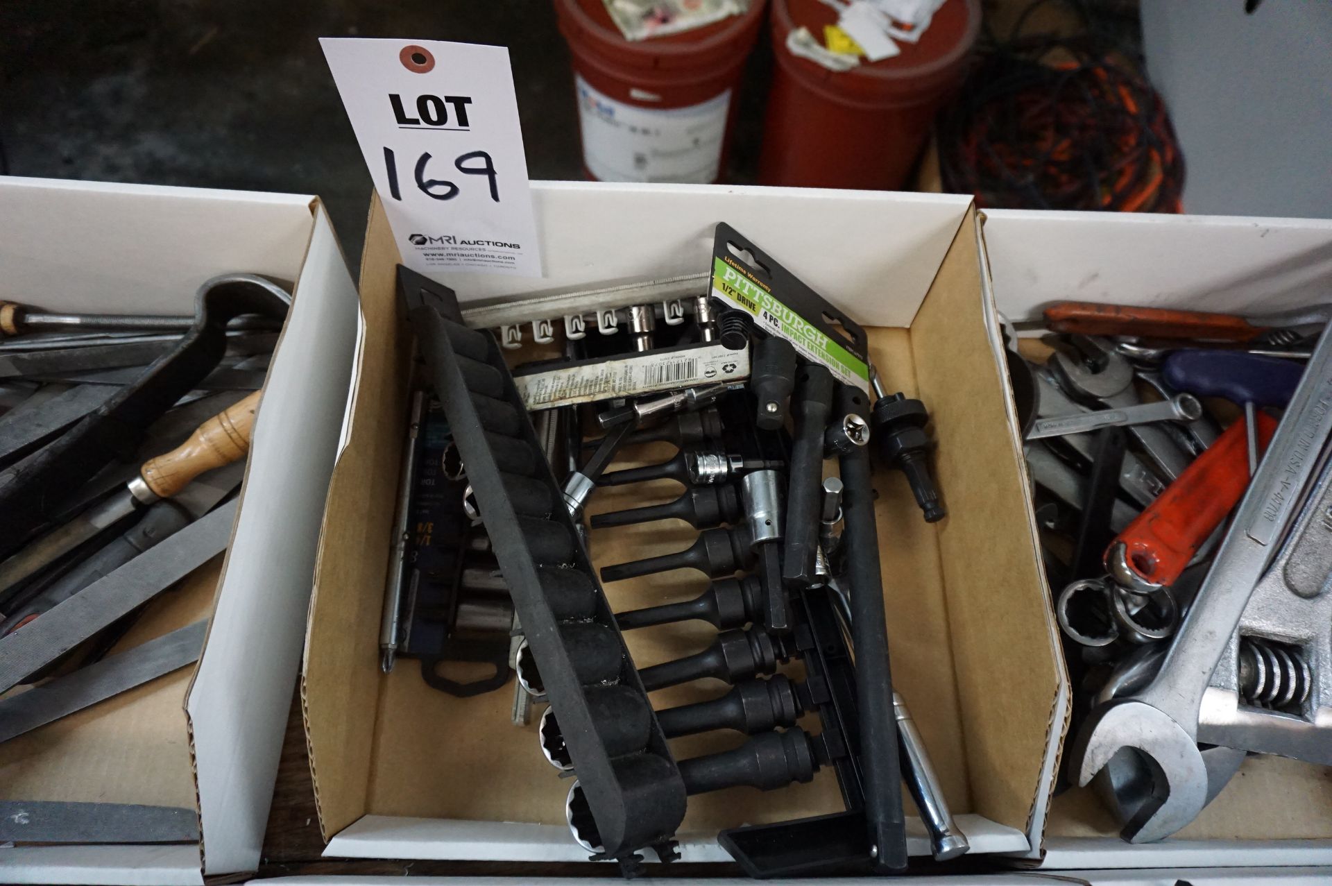 (4 BOXES) LOT TO INCLUDE: MISC. WRENCHES, CRESCENT WRENCHES, ALAN WRENCHES, PLIERS, LEVELS, TORQUE - Image 3 of 6
