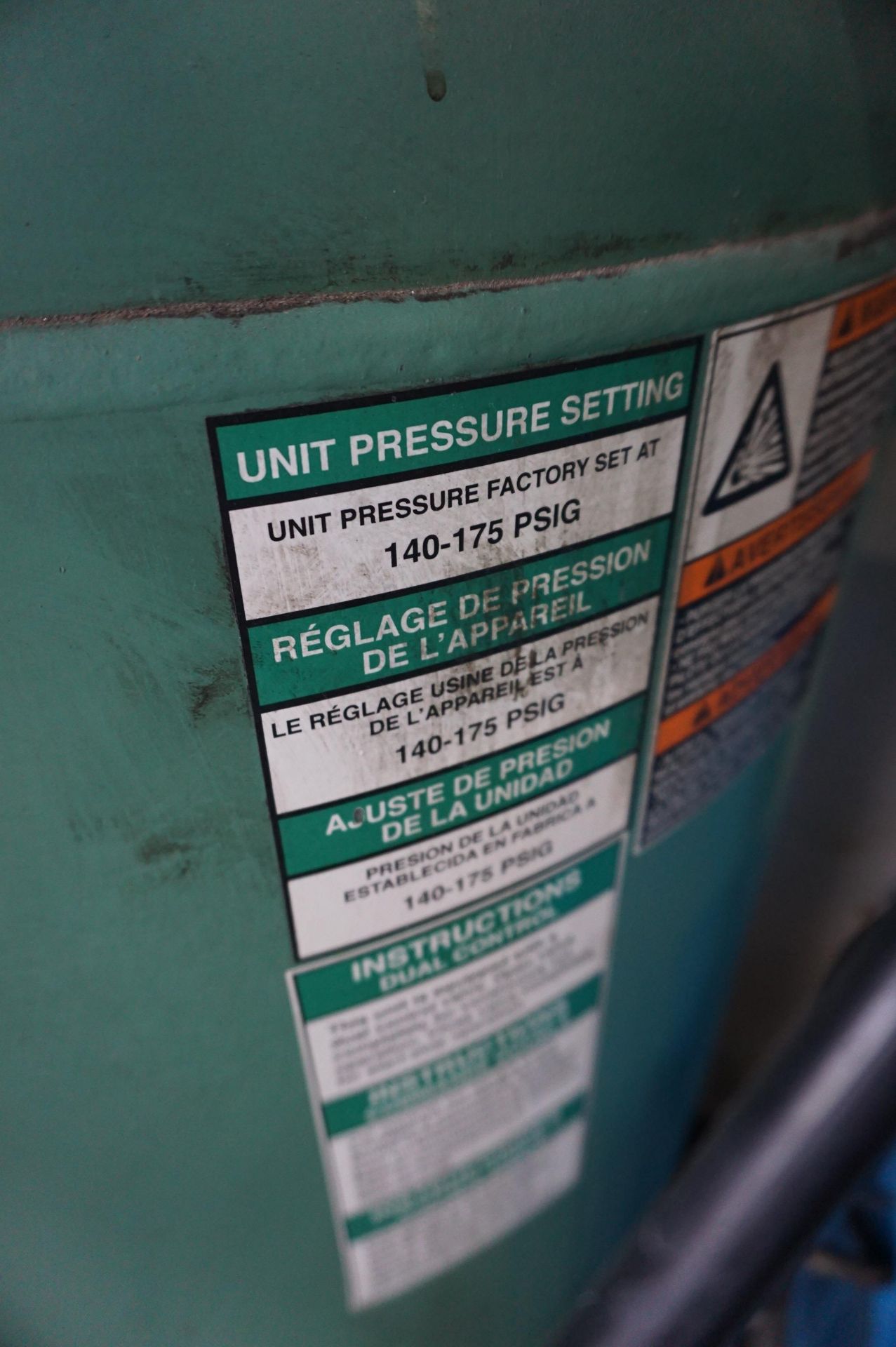 AIR COMPRESSOR AND DRYER LOT OT INCLUDE: (1) INGERSOLL RAND 80 GALLON AIR COMPRESSOR, MODEL UP6-10- - Image 4 of 7