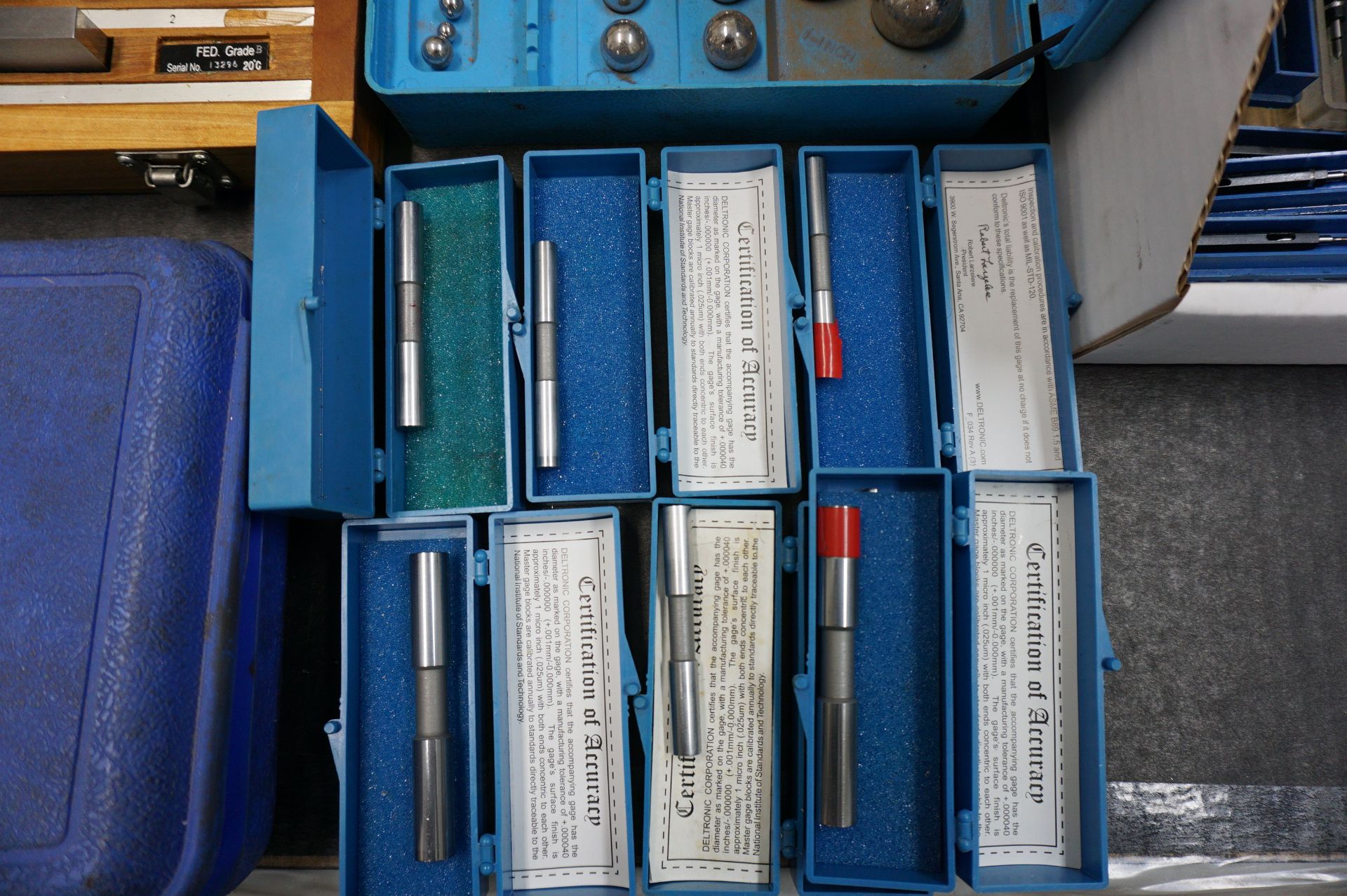 LOT TO INCLUDE: ACCUPRO TELESCOPING GAGE SET, BALL GAGE SET, GAGE BLOCK SET, MISC. PIN GAGES, - Image 6 of 6