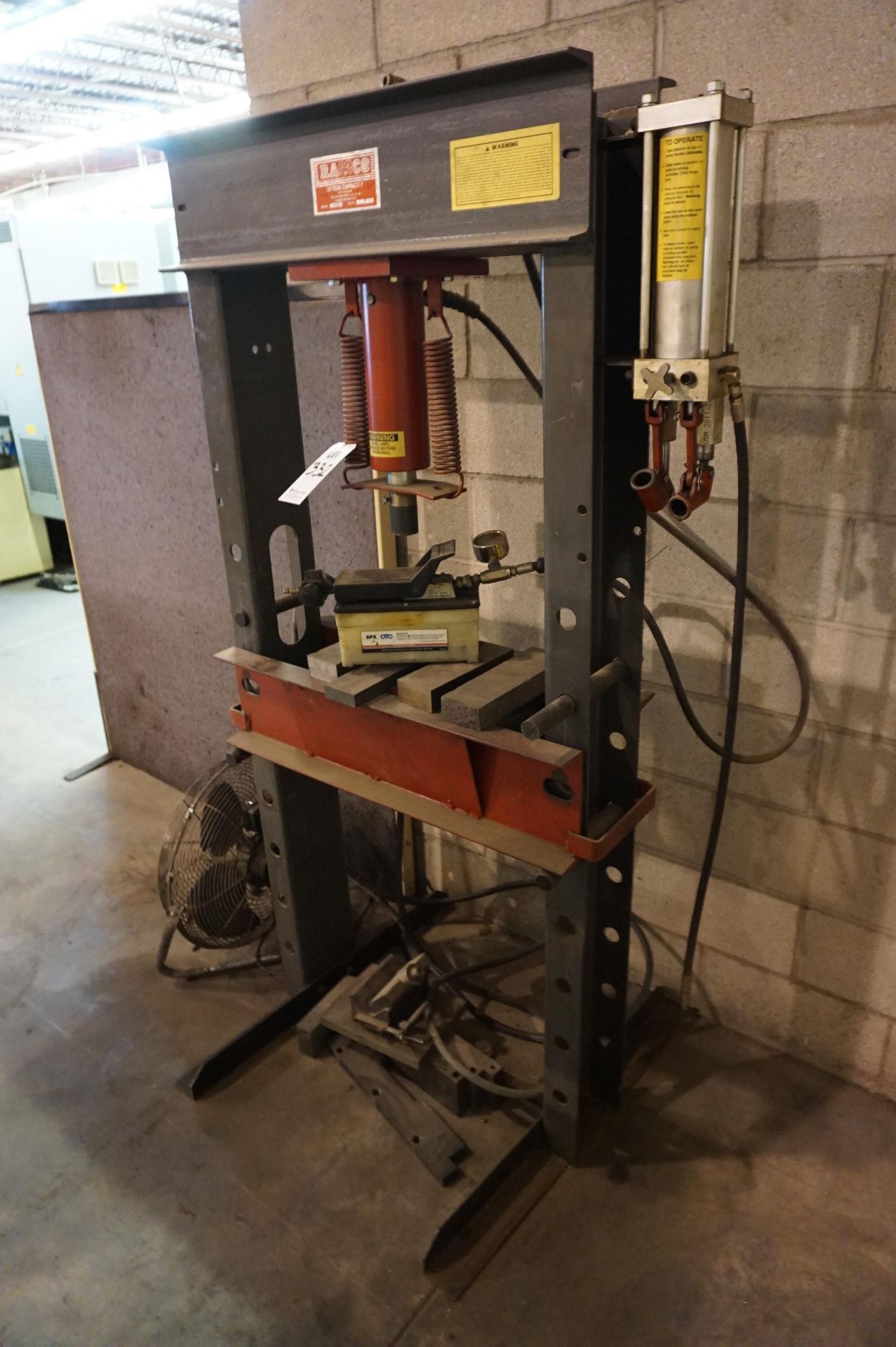 LOT TO INCLUDE: (1) RAMCO 50 TON SHOP PRESS, MODEL RP50, S/N 4650, (1) SPX OTC 4020 HYDRAULIC PUMP - Image 2 of 5