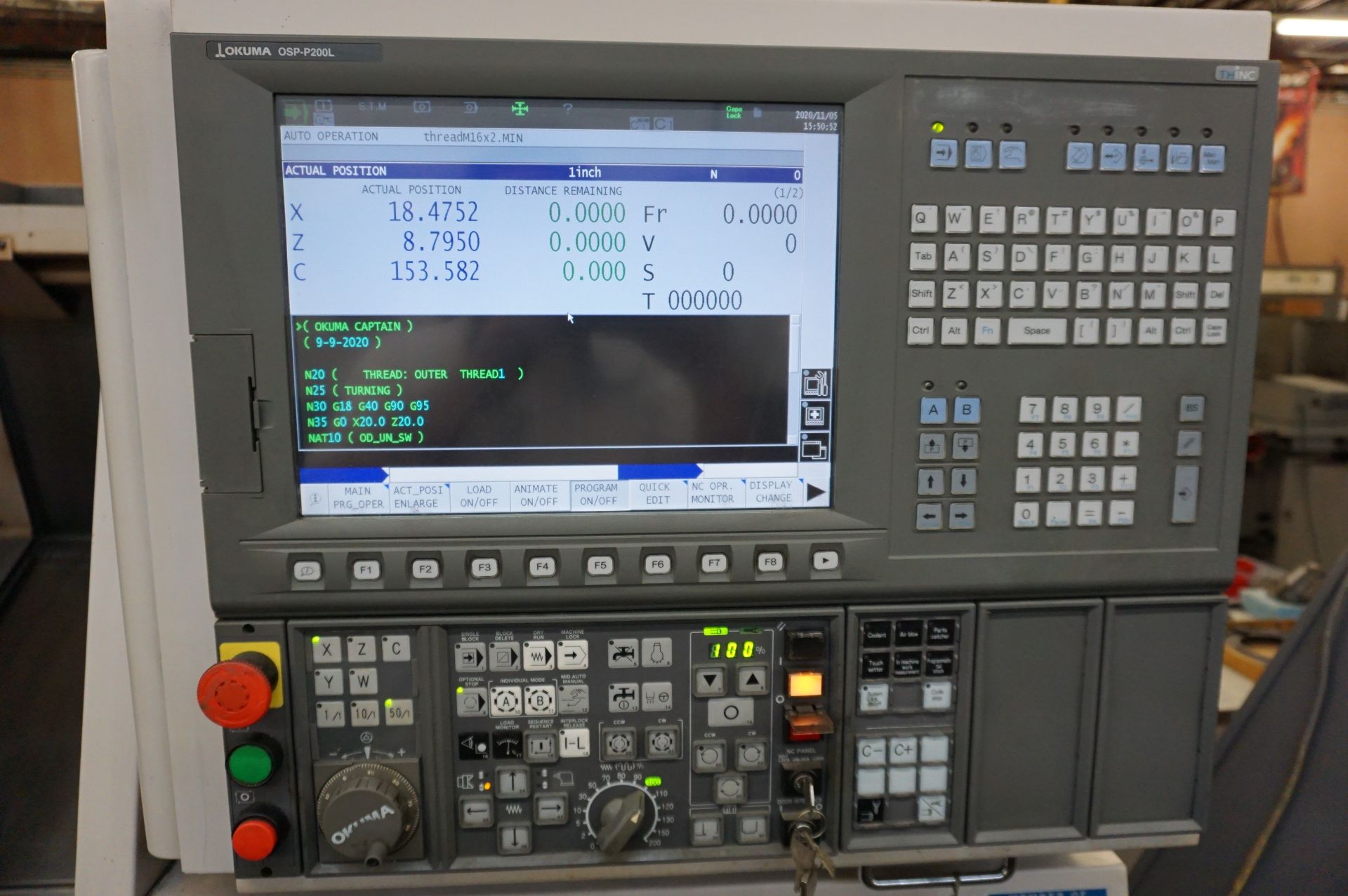 2009 OKUMA CAPTAIN L370M CNC LATHE, S/N 524652, 220/480 V, 3 PHASE, 60 HZ, OKUMA OSP-P200L - Image 6 of 13