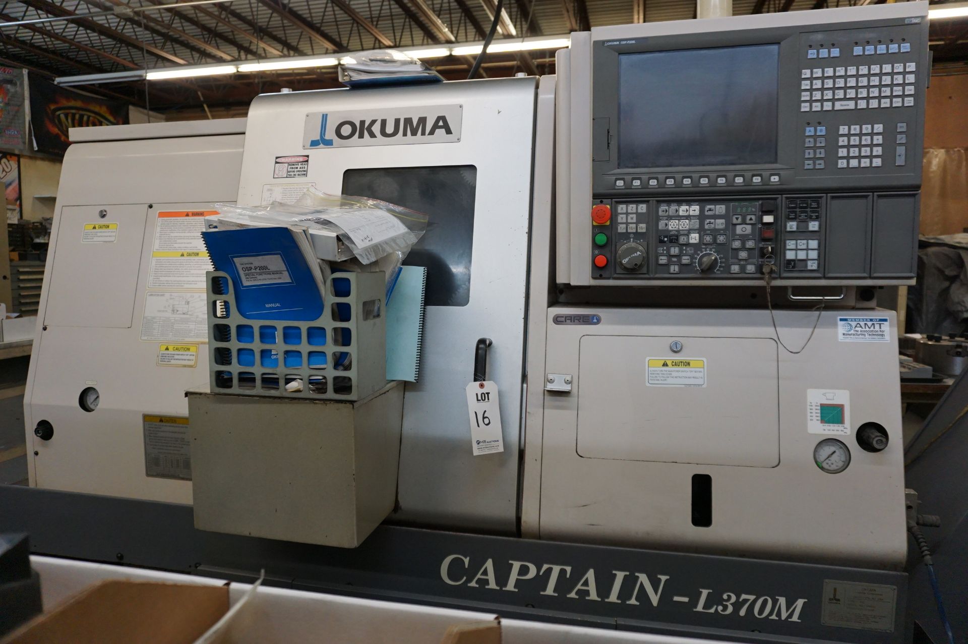 2009 OKUMA CAPTAIN L370M CNC LATHE, S/N 524652, 220/480 V, 3 PHASE, 60 HZ, OKUMA OSP-P200L - Image 2 of 13