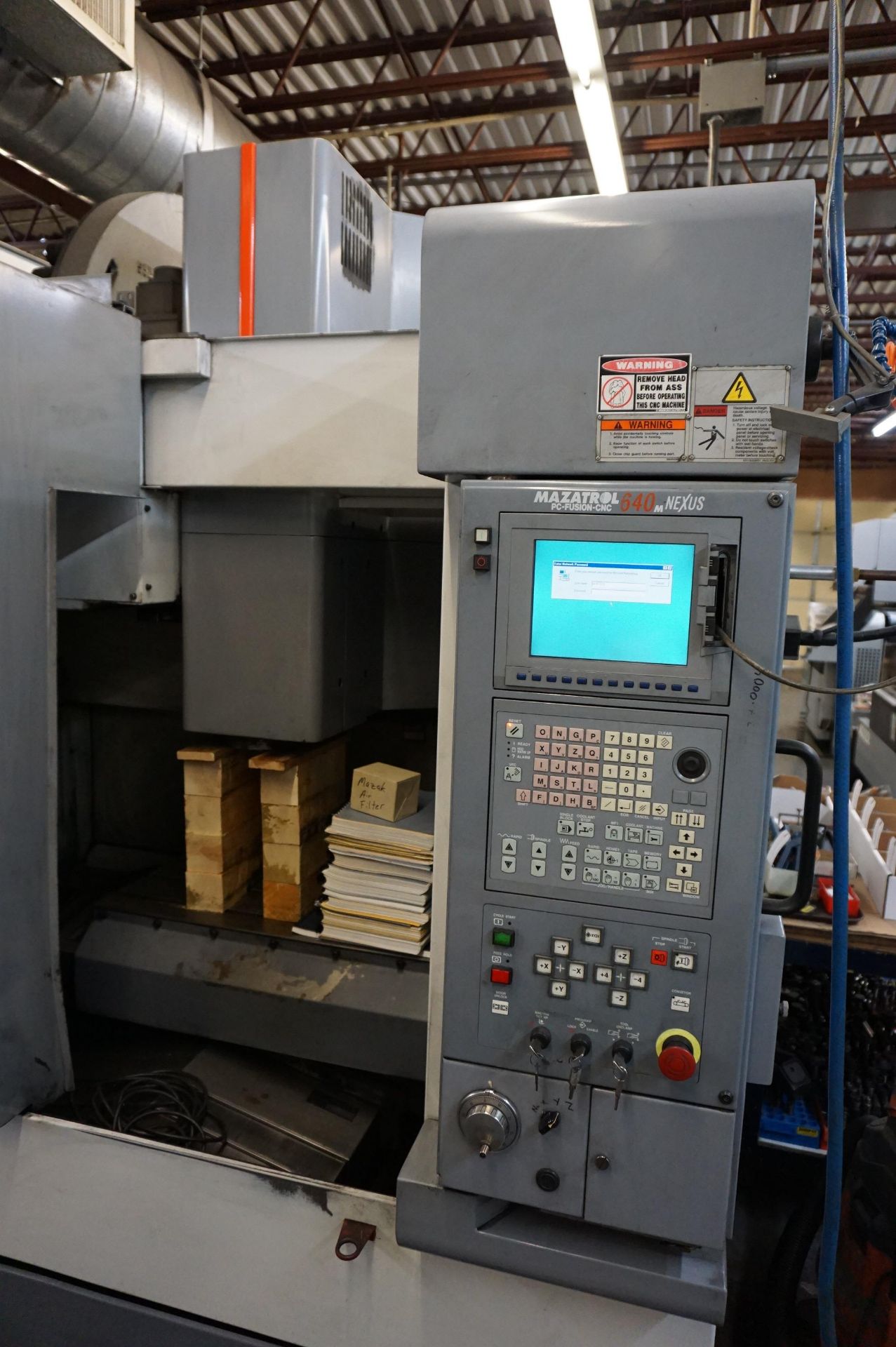 2004 MAZAK NEXUS 410A CNC VERTICAL MACHINING CENTER, 20" X 20" X 20" TABLE, MODEL VCN-410A, S/N - Image 4 of 10