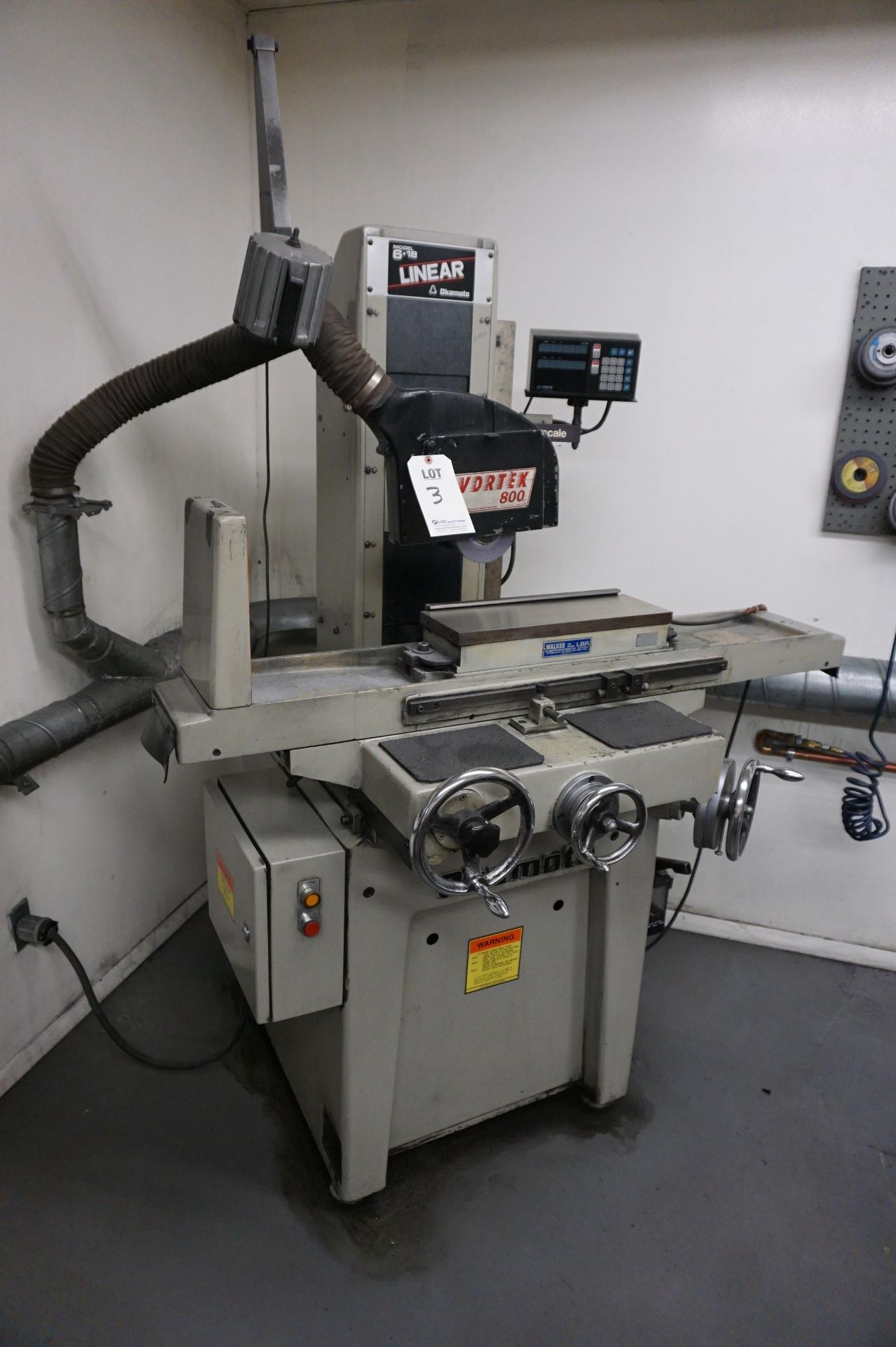 OKAMOTO 6" X 12" MANUAL SURFACE GRINDER MODEL PFG-618, S/N 8499U, WALKER ELECTROMAGNETIC FINE POLE - Image 2 of 7