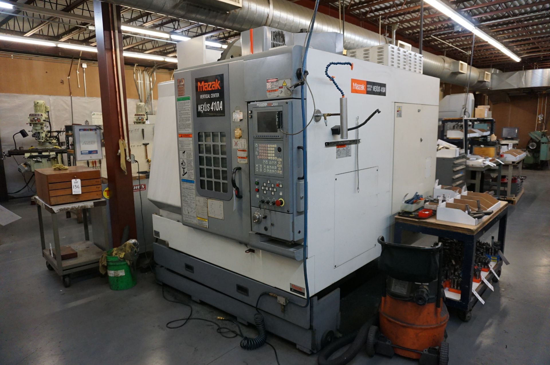 2004 MAZAK NEXUS 410A CNC VERTICAL MACHINING CENTER, 20" X 20" X 20" TABLE, MODEL VCN-410A, S/N - Image 2 of 10