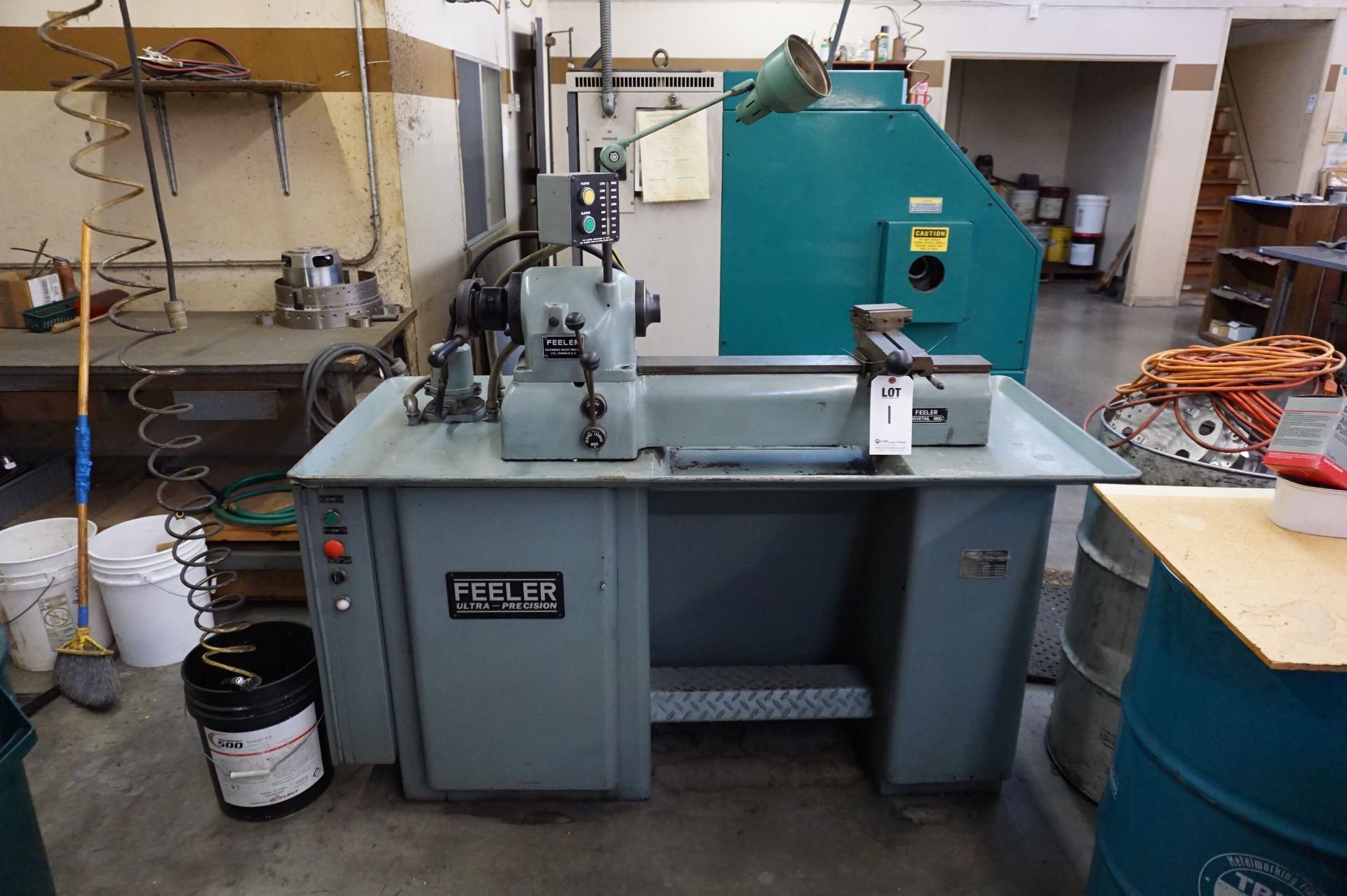 1980 FEELER FSM-59 PRECISION LATHE, S/N 690937, SWING OVER BED 9”, BED LENGTH 36” - Image 5 of 6