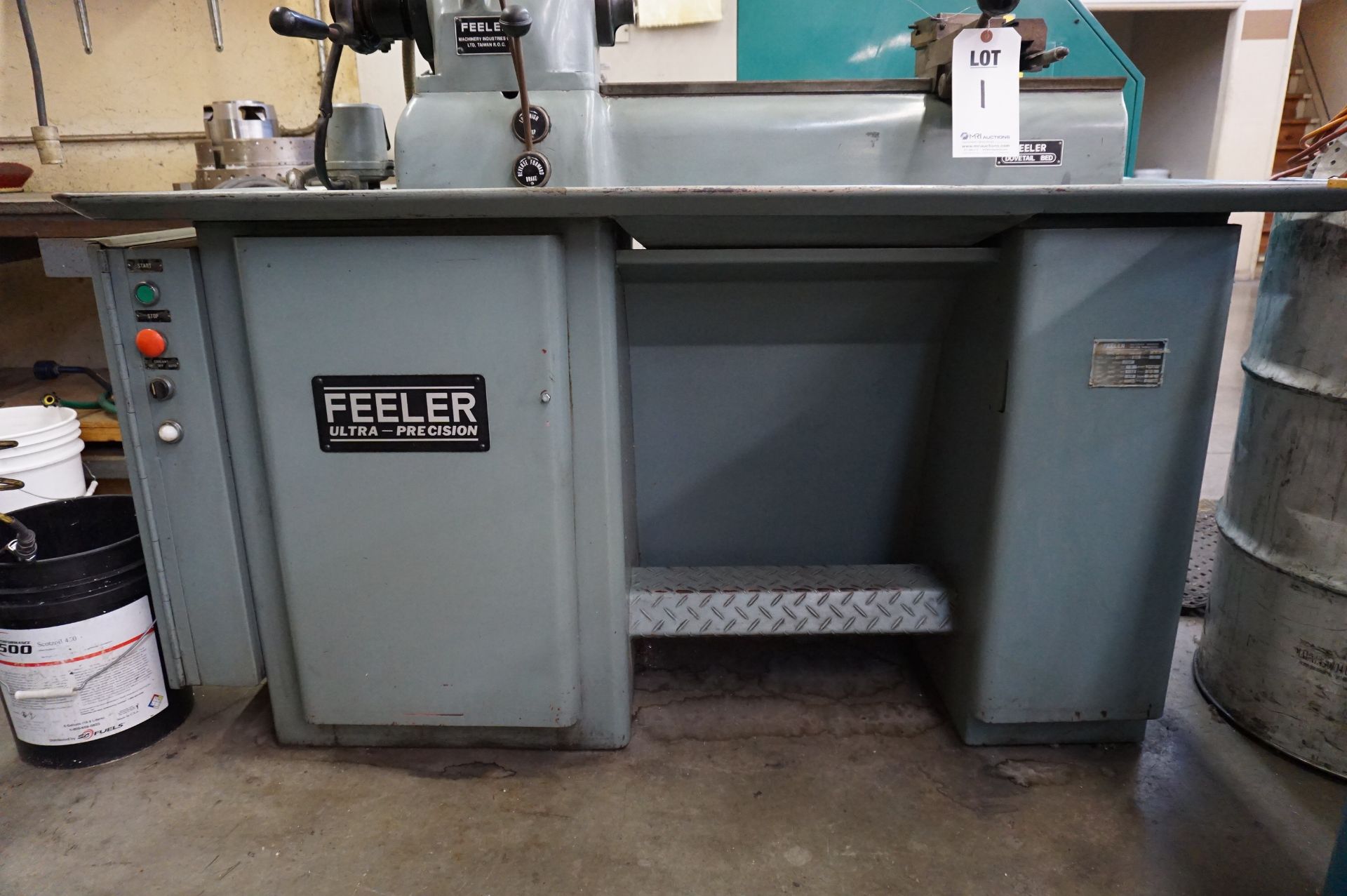1980 FEELER FSM-59 PRECISION LATHE, S/N 690937, SWING OVER BED 9”, BED LENGTH 36” - Image 3 of 6