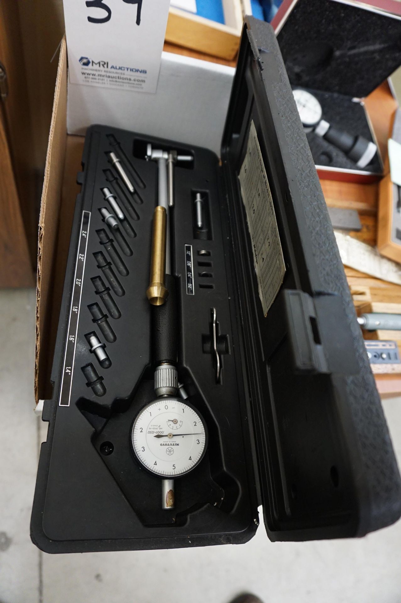 LOT TO INCLUDE: (3) MITUTOYO DIAL BORE GAGES, (1) STARRETT DIAL CHAMFER GAGE - Image 5 of 6