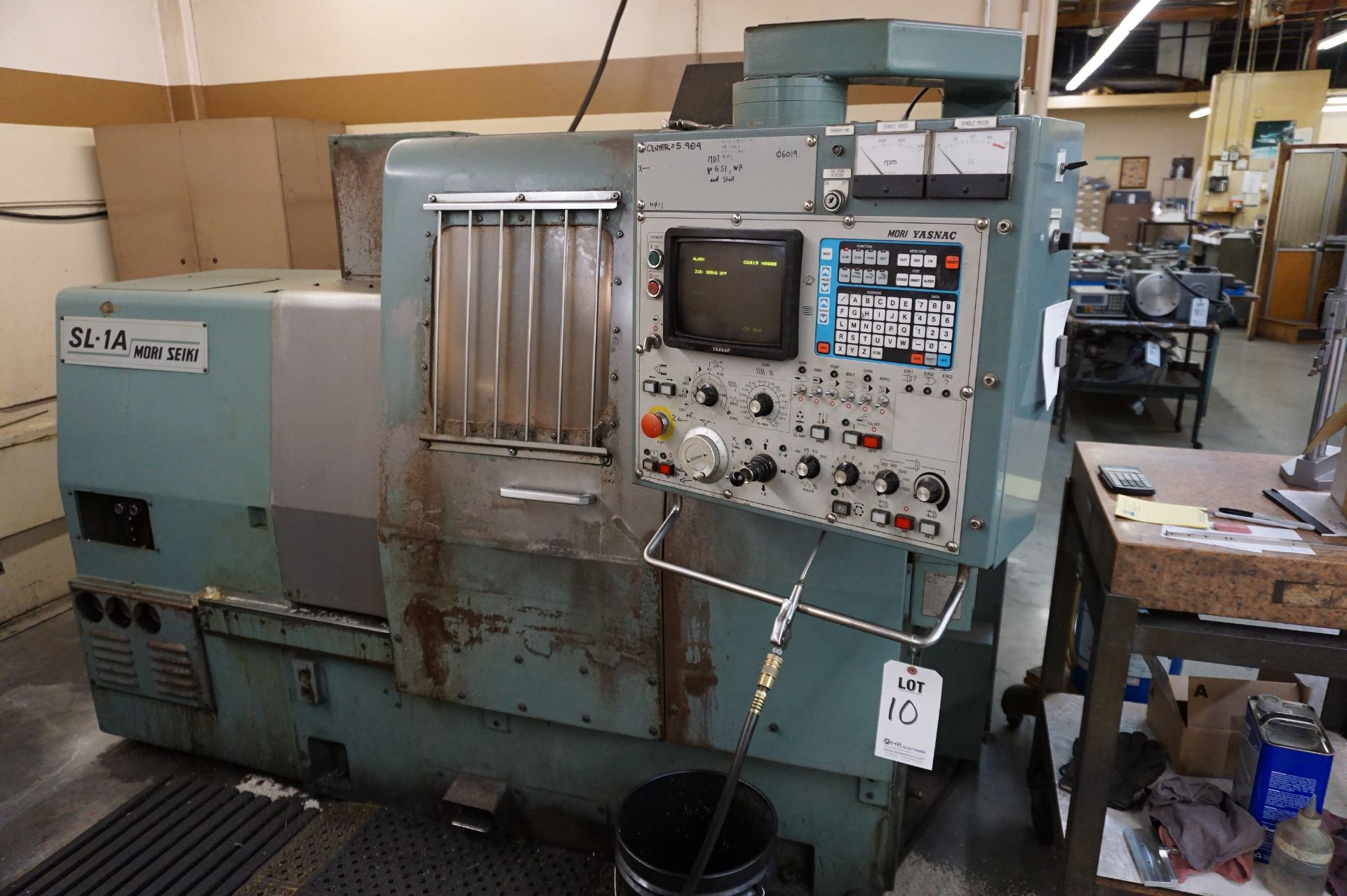 1983 MORI SEIKI SL-1A CNC LATHE, S/N 270, 220V, MORI YASNAC CONTROL, YASNAC LX-1 POWER SUPPLY, S/N