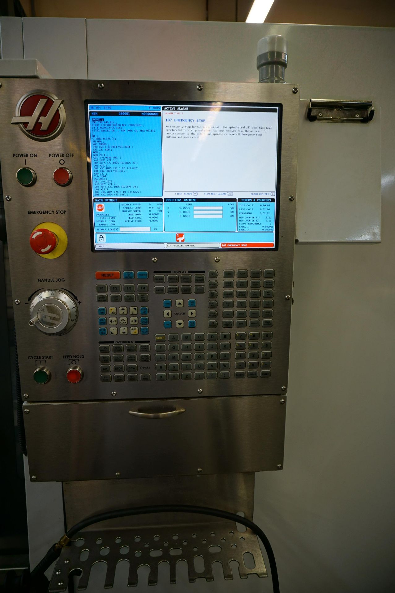 2015 HAAS VF-5/40 CNC VERTICAL MACHINING CENTER, S/N 1124271, MFG. 06/2015, HAAS CONTROL, 30 HP 8100 - Image 9 of 12