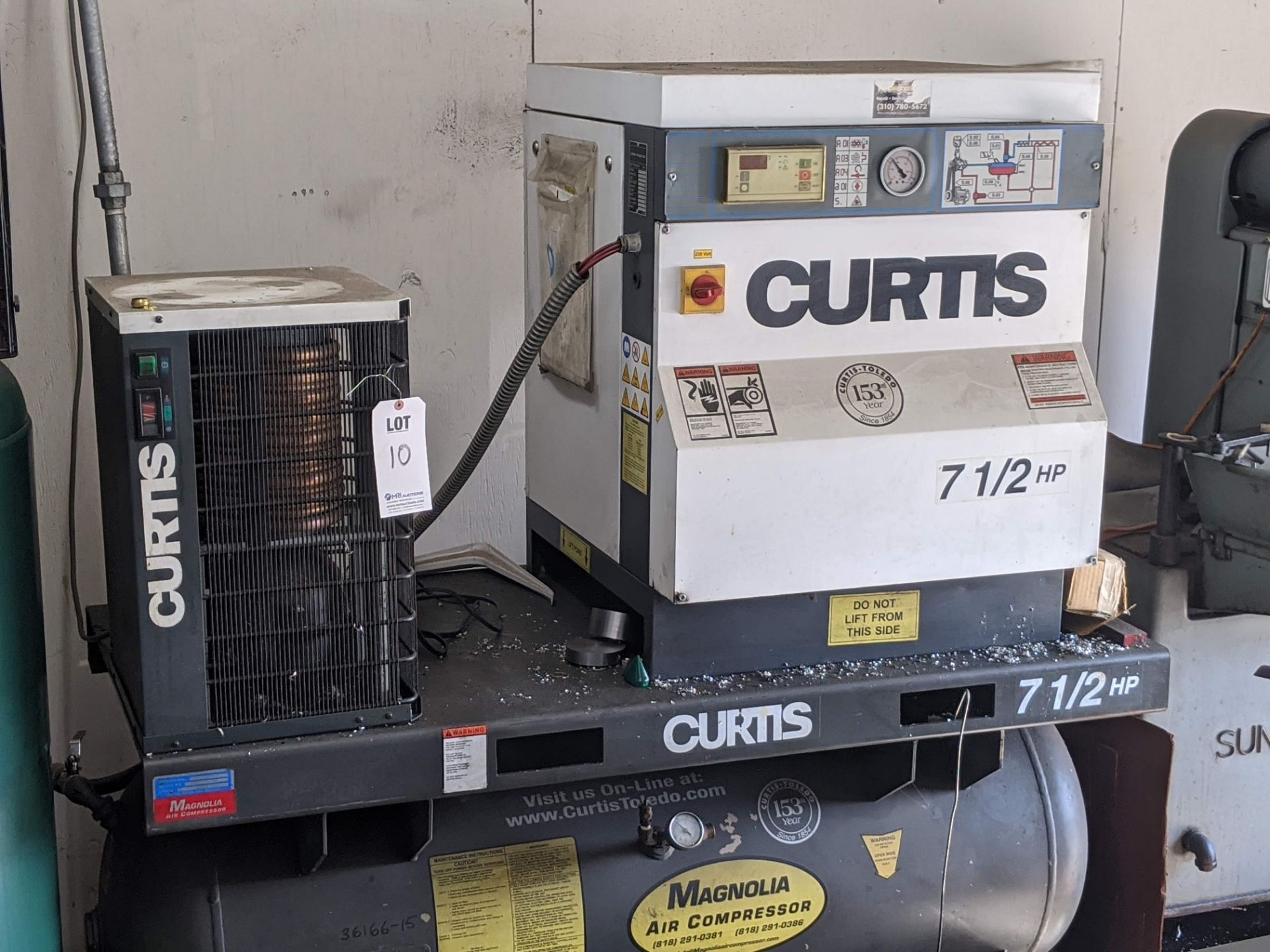 CURTIS KS7 AIR COMPRESSOR 7.5 hp