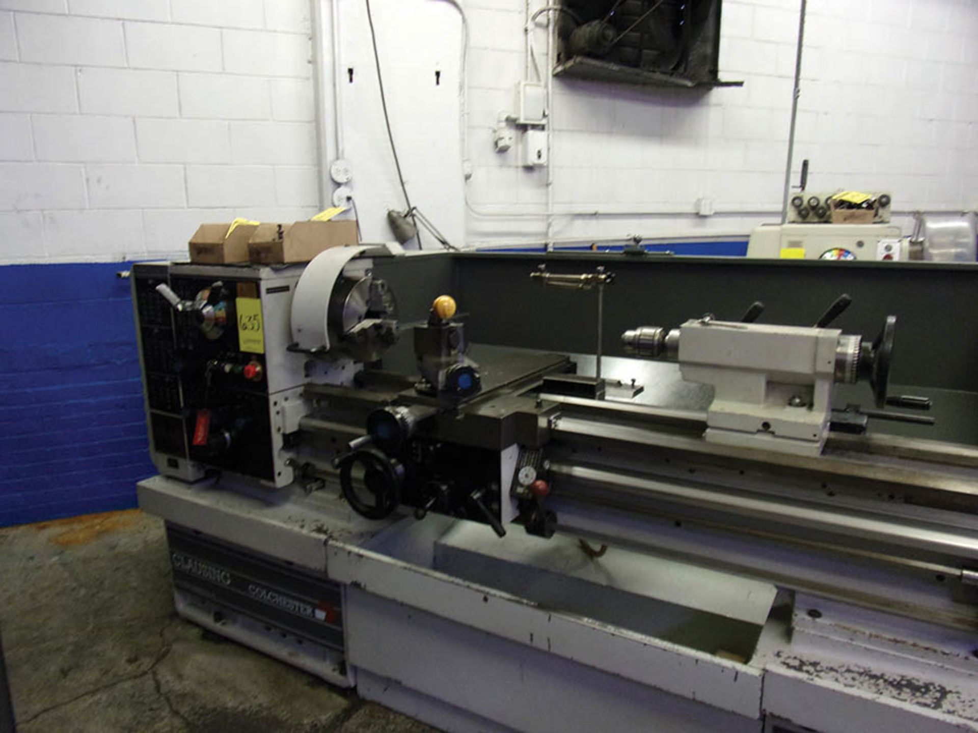 1999 CLAUSING 15'' X 50'' ENGINE LATHE; MODEL CLAUSING 15, SPINDLE 25-2000 RPM, 10'' 3-JAW CHUCK,