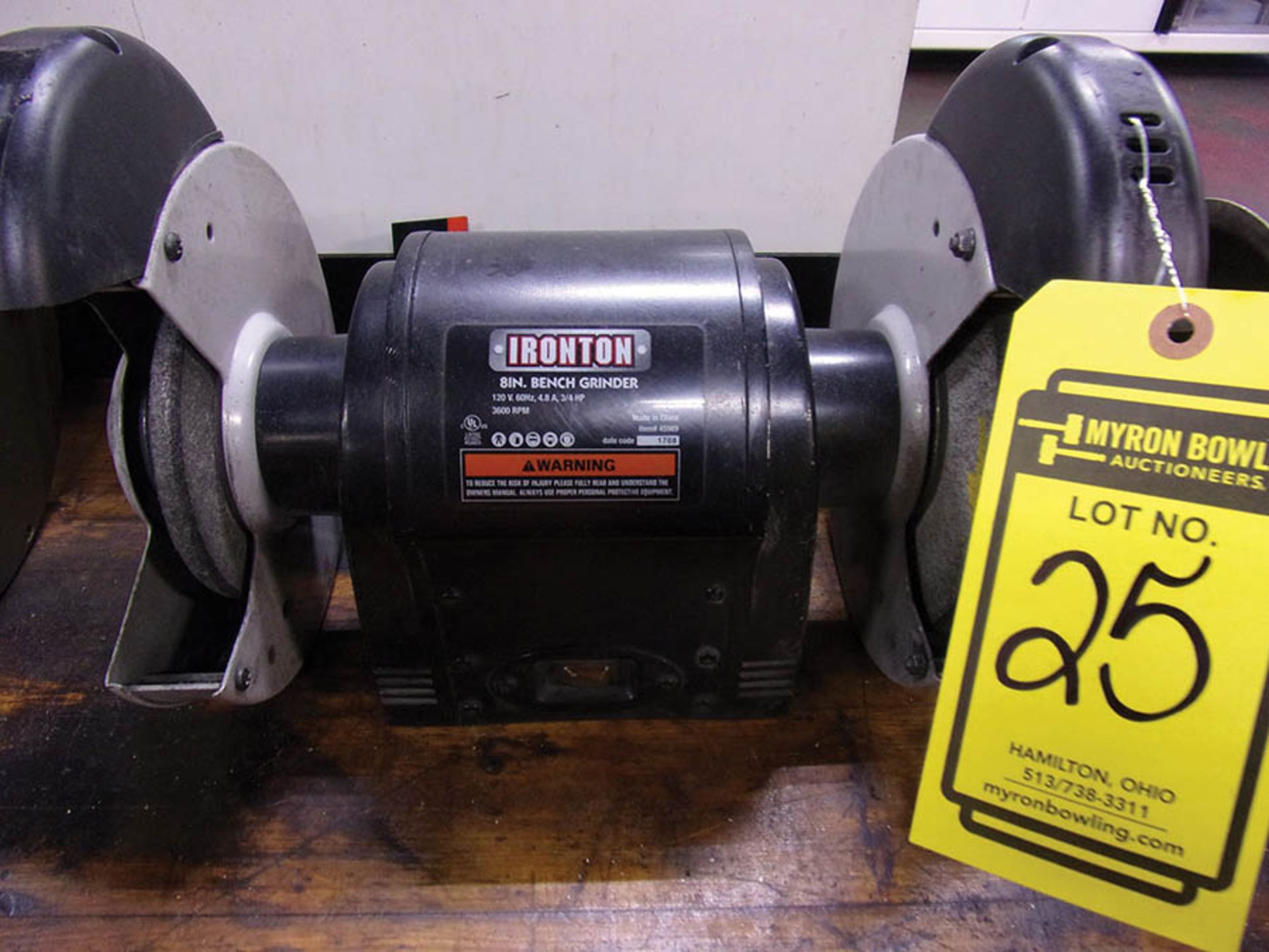 IRON 8'' BENCH GRINDER; 3/4 HP, #1708