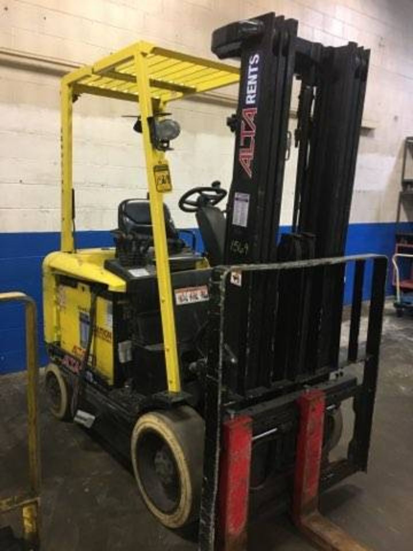 2008 HYSTER 6,000-LB. CAPACITY ELECTRIC FORKLIFT, MODEL E60Z, 36V, 3-STAGE MAST, 193.7'' MAX LOAD - Image 3 of 3