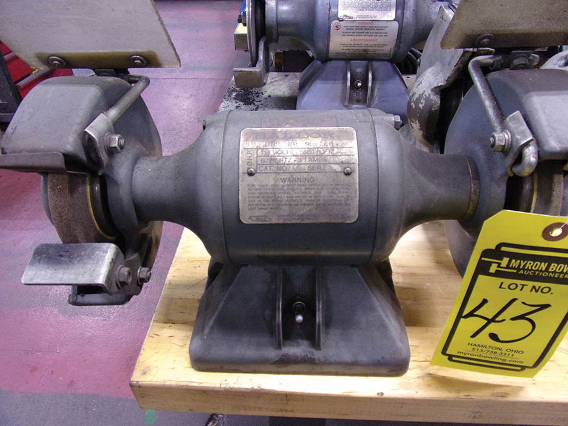 BALDOR GRINDER/BUFFER 1/3 HP, 3600 RPM, S/N W5-95