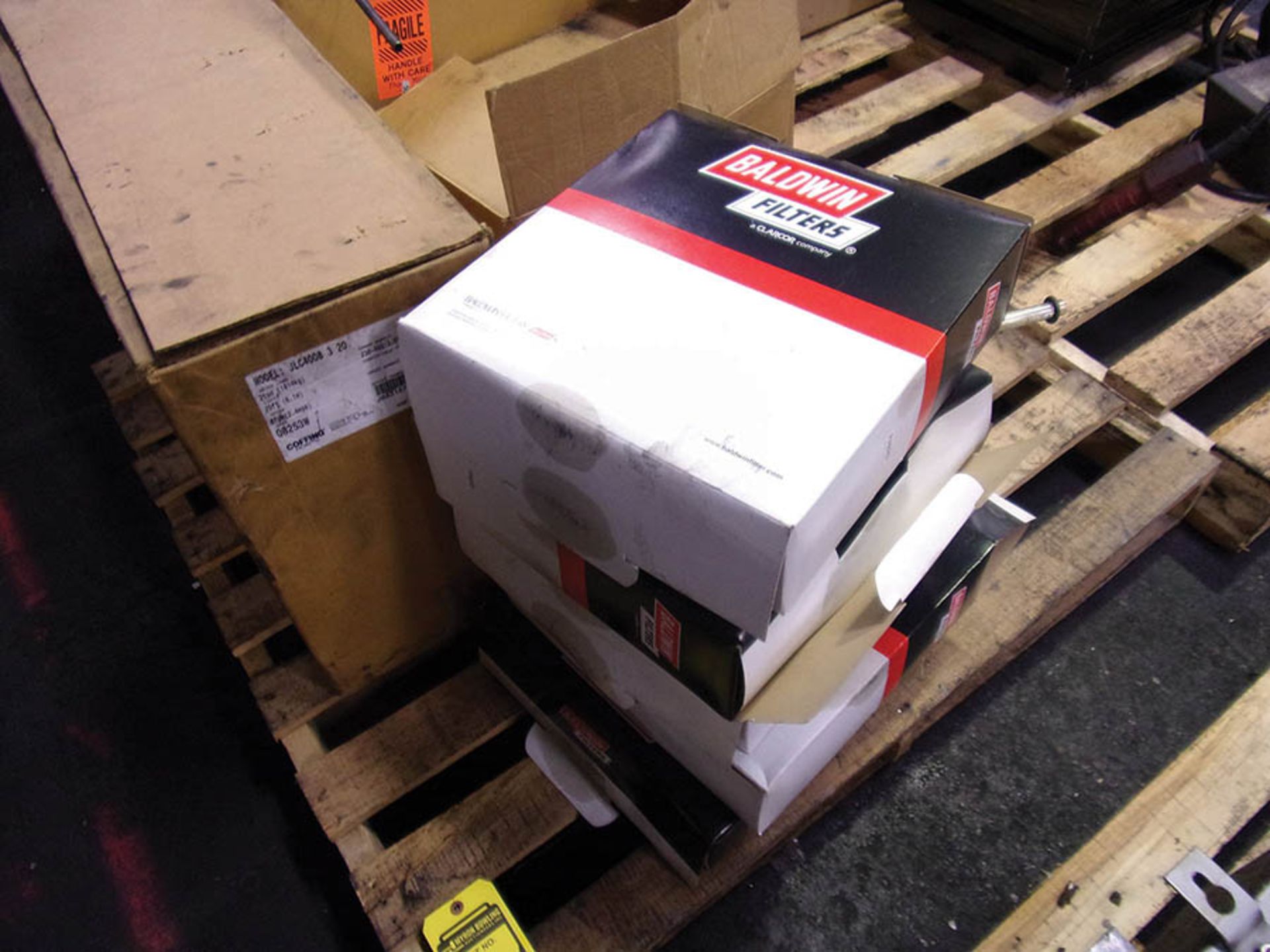 (2) PALLETS OF ALCATEL PUMP 1/2 HP, 115/208-230 FILTERS, 2-TON COFFING HOIST - Image 2 of 3