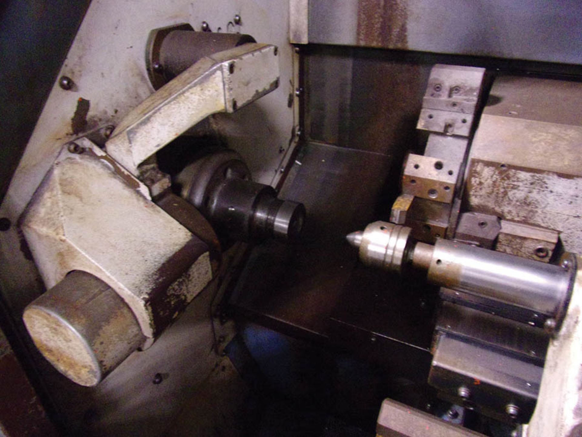 1997 MAZAK QUICK TURN 10 CNC TURNING CENTER; COLLET CHUCK, TAILSTOCK, MAZATROL T PLUS CONTROL, S/N - Image 3 of 4