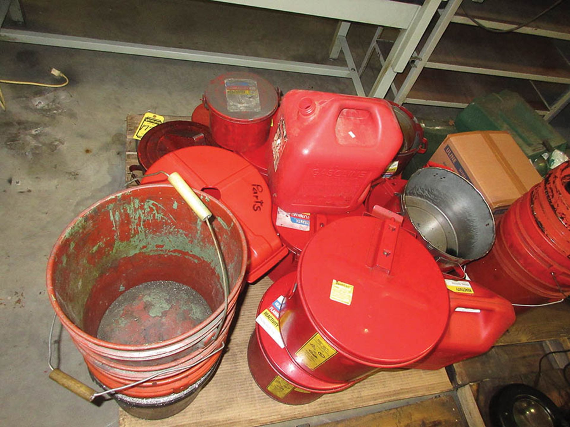 OIL WASTE CANS, GAS CANS