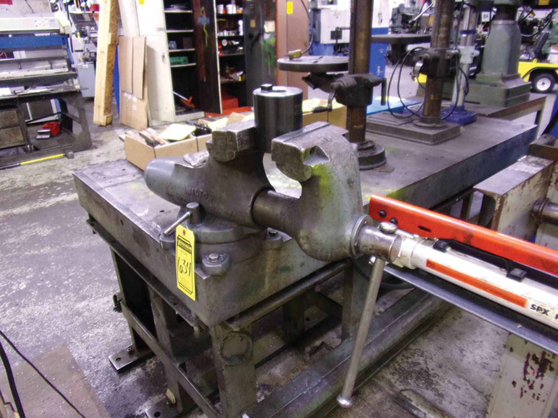 3' X 6' X 5 1/2'' HD TABLE WITH WILTON 6'' BENCH VISE