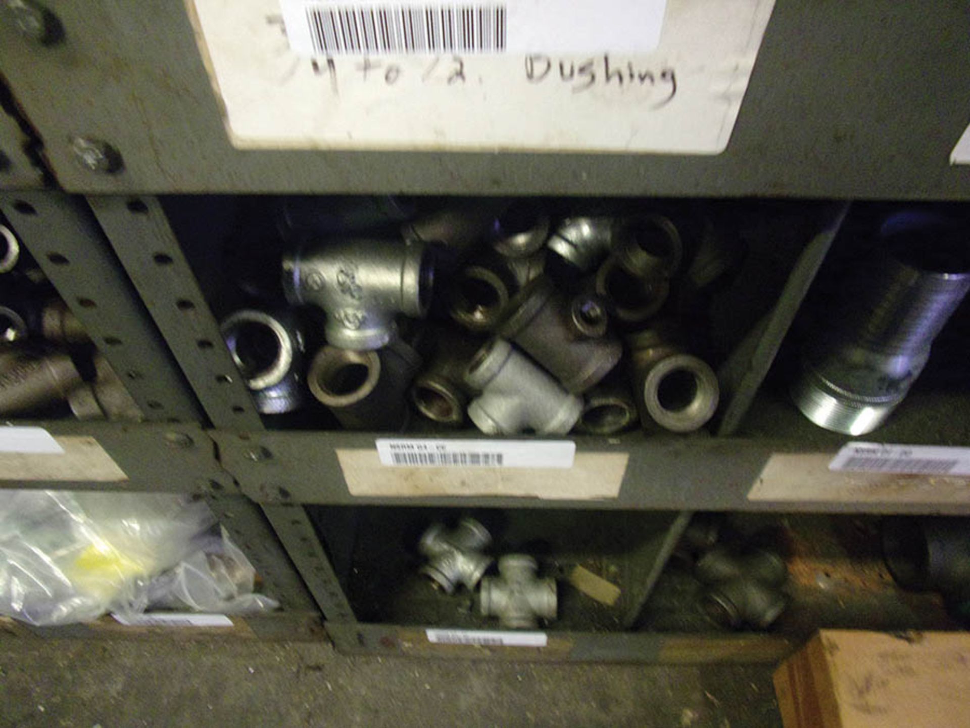 PARTS BIN WITH CONTENTS; COUPLINGS, UNIONS, AND ELBOWS - Image 5 of 5