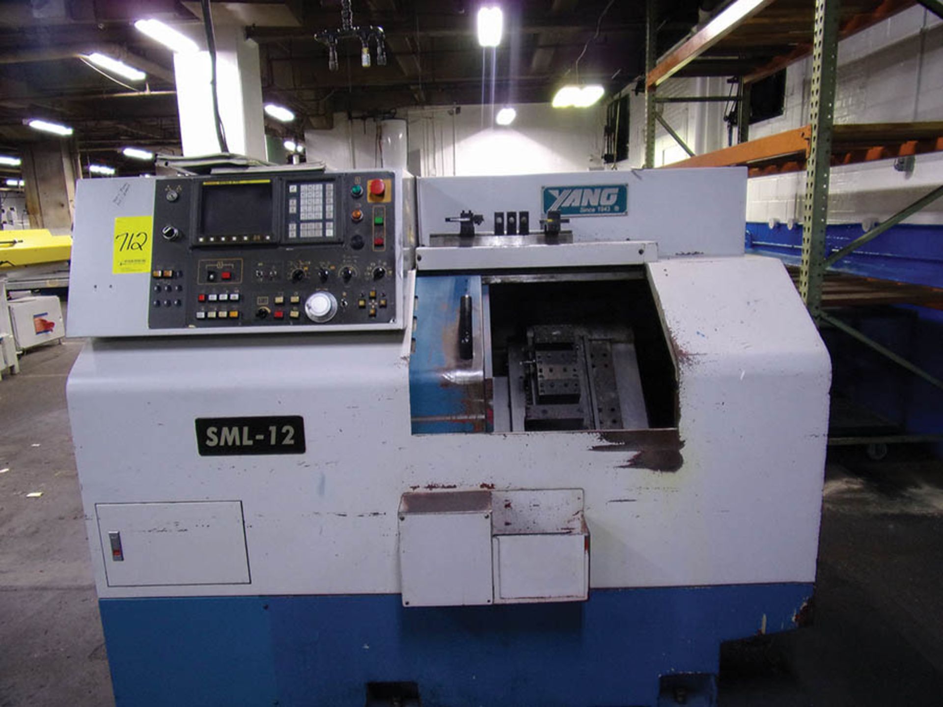 YANG SML-12 CNC TURNING CENTER; 2-AXIS, 7.5 HP, 1.77'' BAR CAPACITY, FANUC O-TD CONTROL, COLLET