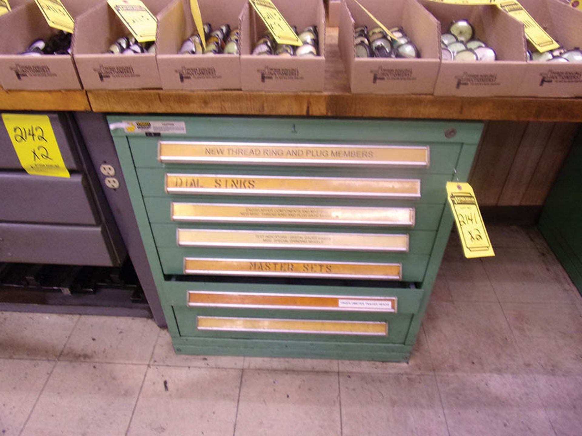 (2) 7-DRAWER VIDMAR CABINETS WITH PLUG GAUGE MEMBERS