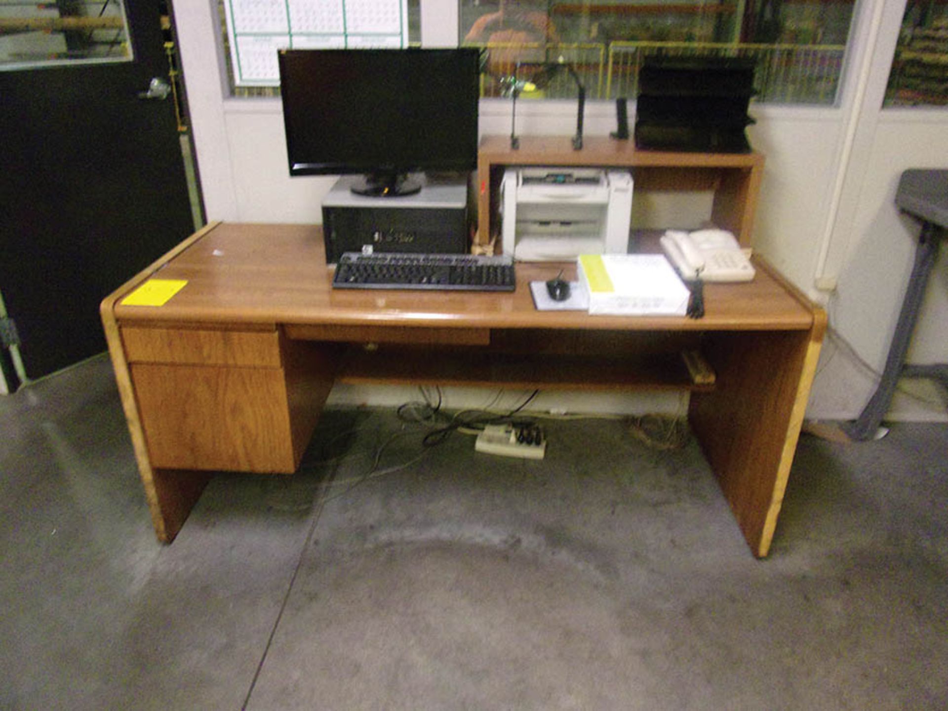 (4) DESKS, CHAIRS, (2) PC'S, (1) PANASONIC COPIER, LATERAL FILE CABINET - Image 3 of 3