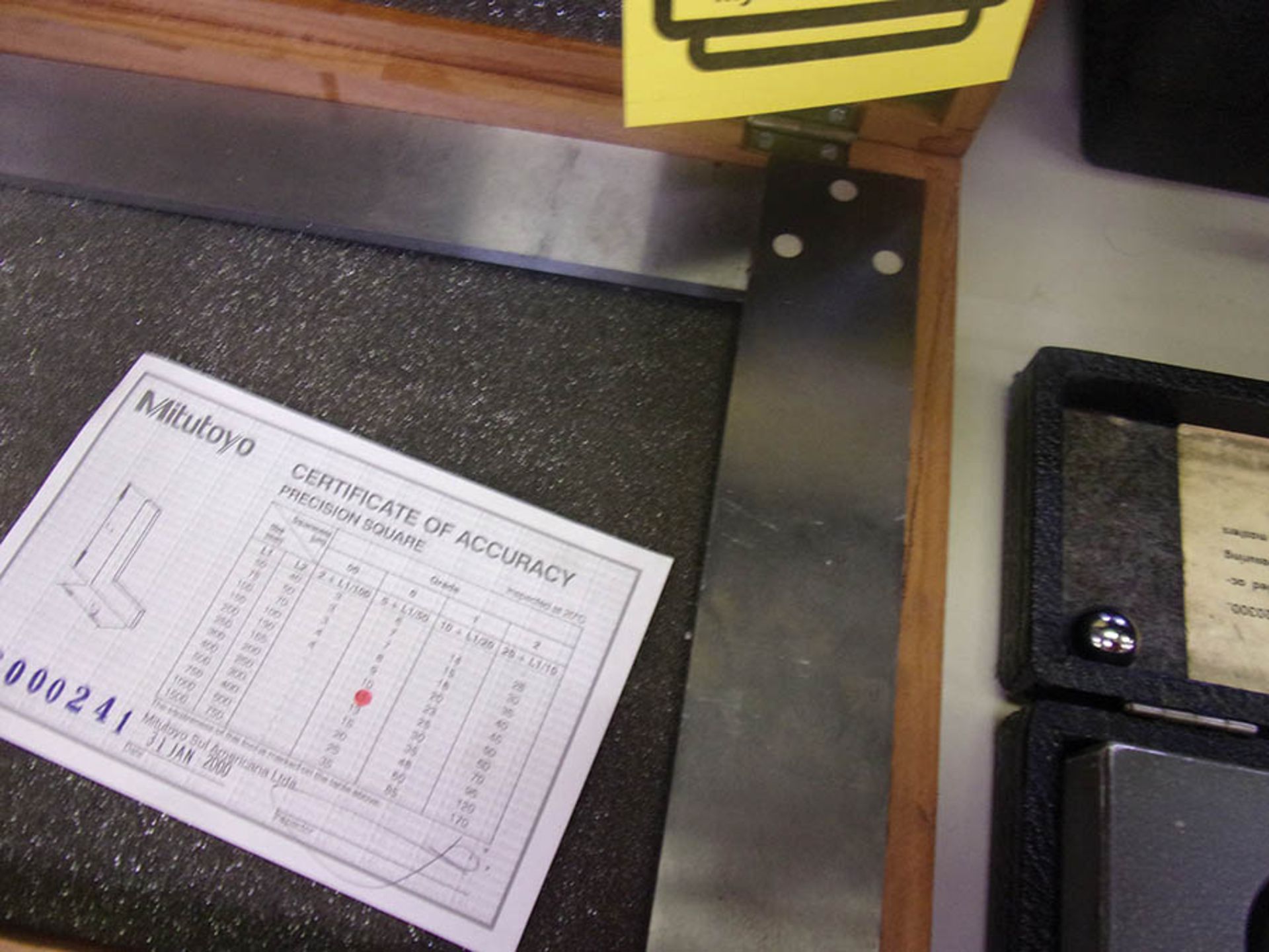 PRECISION LEVELS, DILLON FORCE GAUGE, MAGNIFICATION CHECKER PIN SET, PRECISION SQUARE - Image 8 of 8