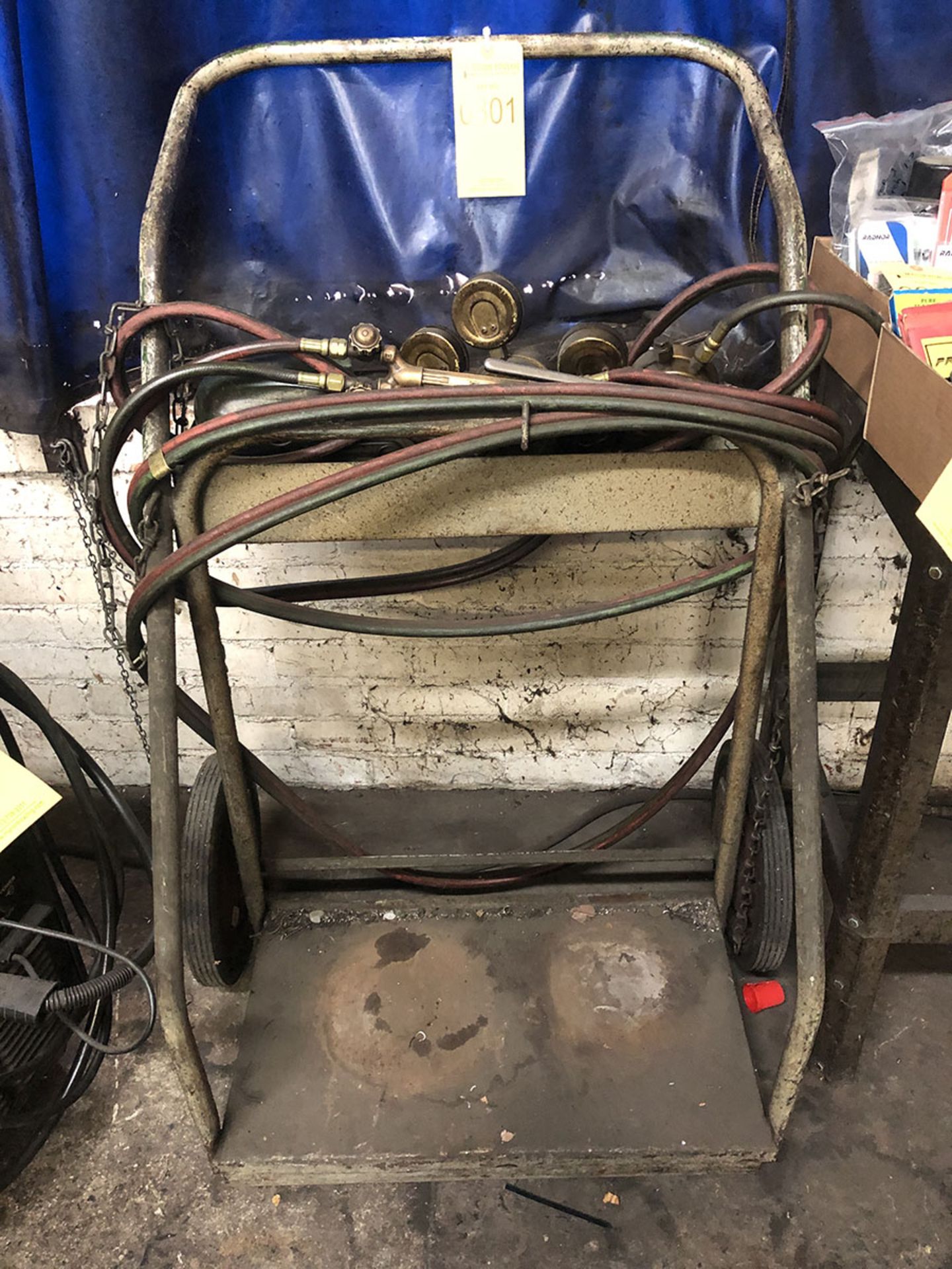 OXY/ACETYLENE TORCH CART WITH TWIN LINE HOSE & HEADS