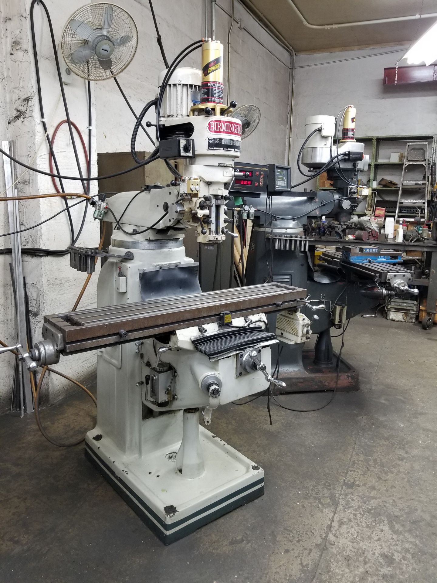 BIRMINGHAM VERTICAL MILLING MACHINE; MODEL BPS-1649, S/N 002235, 49'' X 9'' TABLE, POWER FEED ON - Image 8 of 9