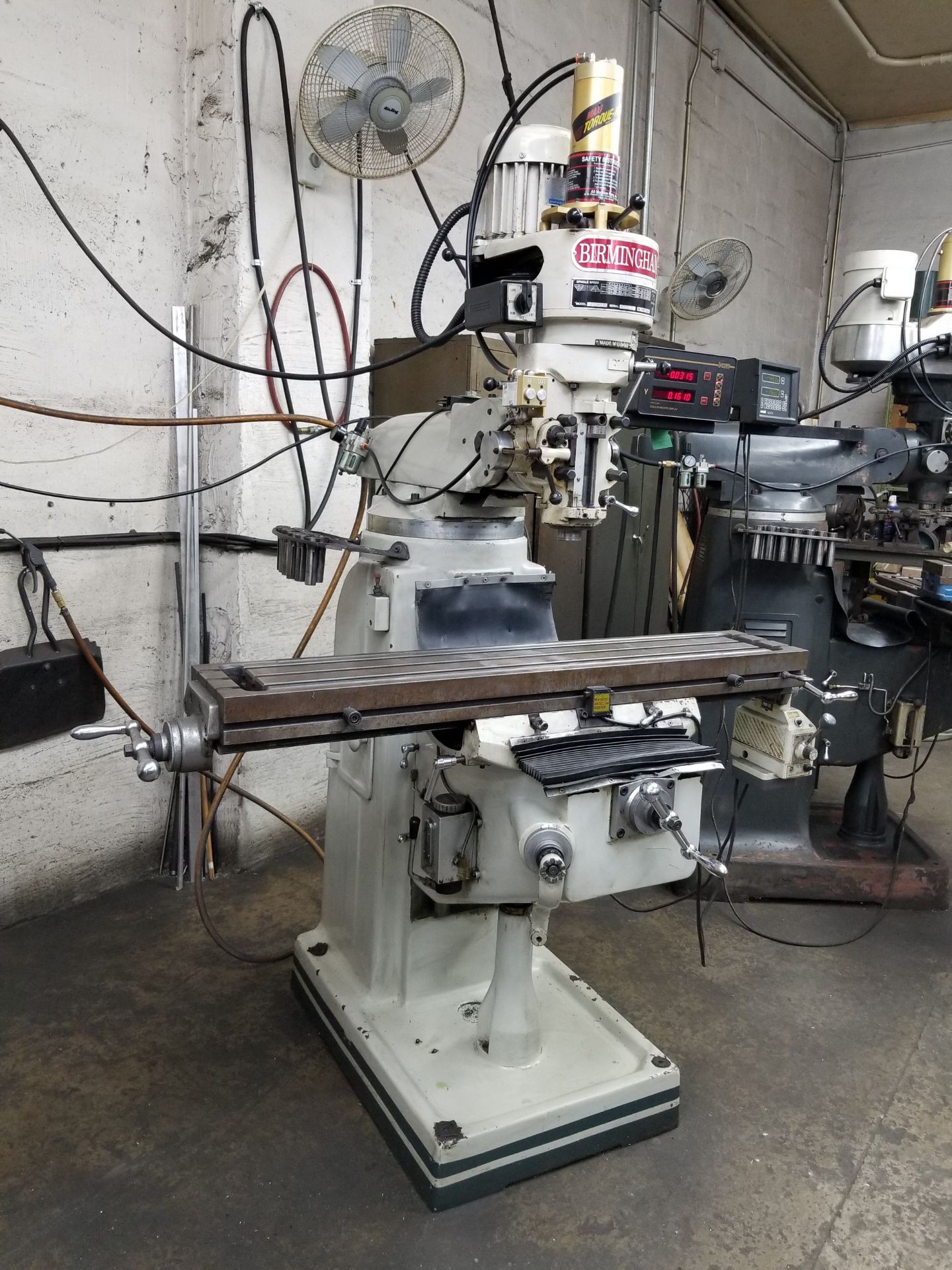 BIRMINGHAM VERTICAL MILLING MACHINE; MODEL BPS-1649, S/N 002235, 49'' X 9'' TABLE, POWER FEED ON - Image 9 of 9