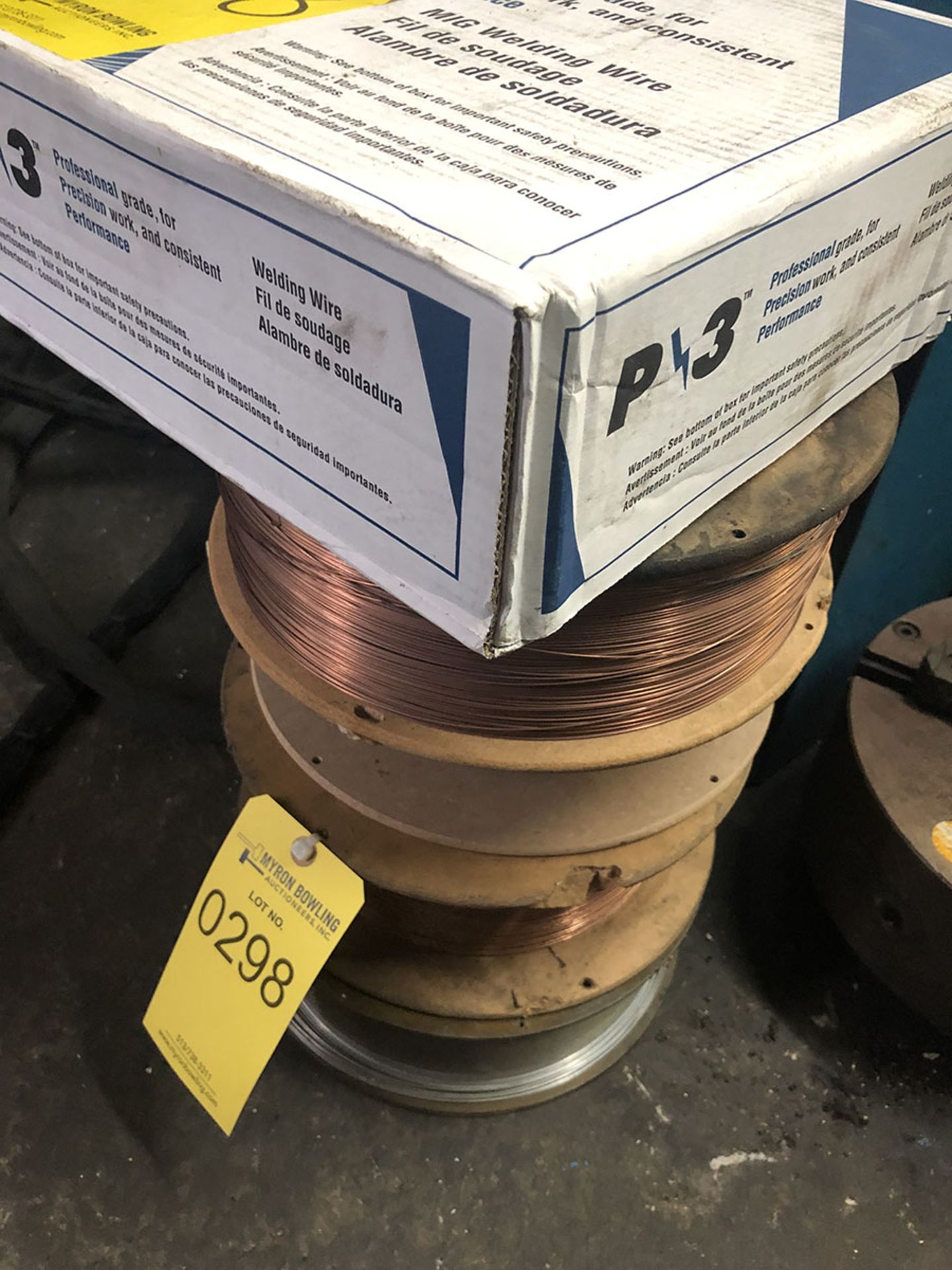 LOT OF (5) SPOOLS OF WELDING WIRE