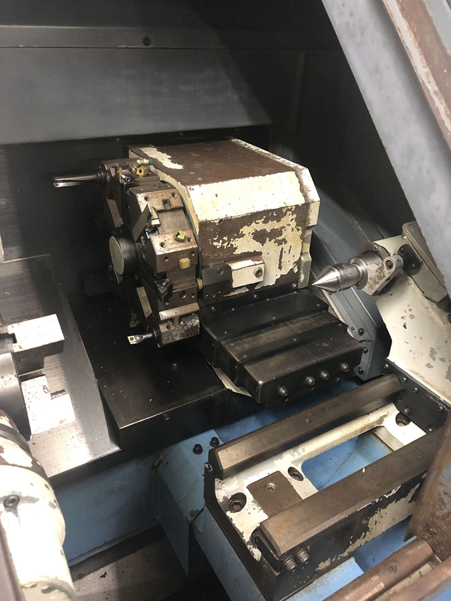 1996 MAZAK QUICK TURN 10 HORIZONTAL CNC LATHE LIVE CENTER TAILSTOCK 6 1/2'' 3-JAW CHUCK, 8- - Image 3 of 6