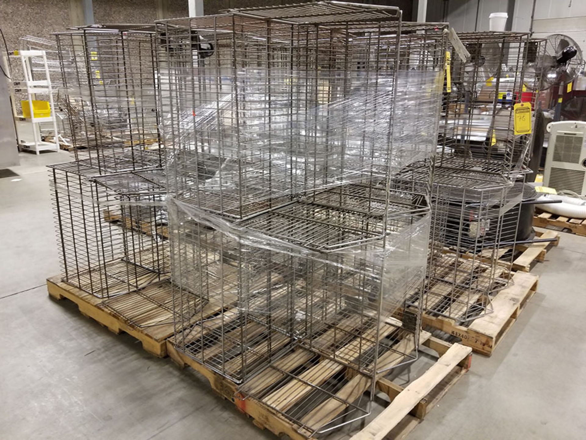 (78) WIRE BASKETS, SOME WITH WHEELS, 29’’ X 21’’ X 18’’ AVERAGE, SOME STACKABLE - Image 5 of 11