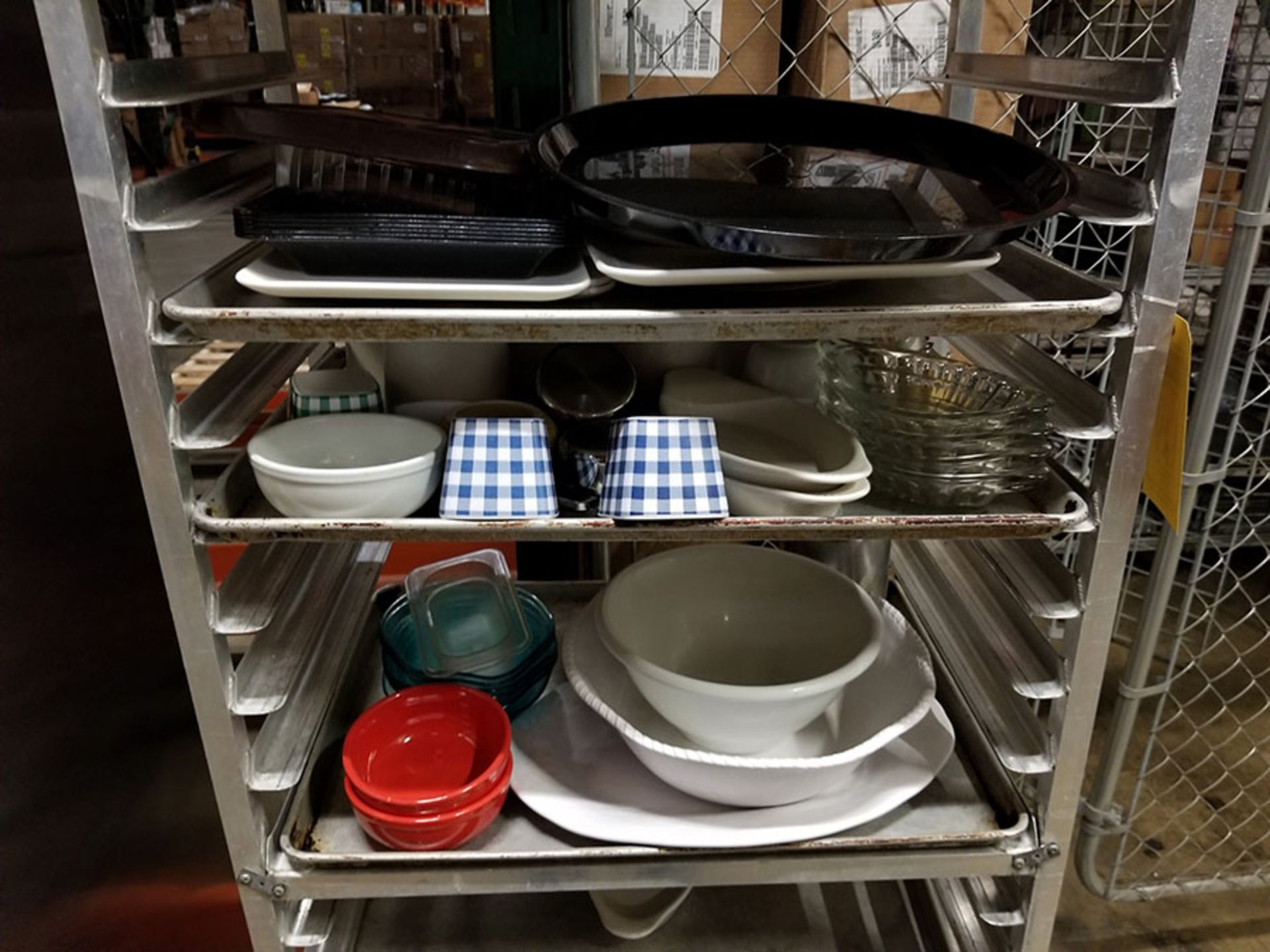 PAN CART WITH CONTENTS & ALL COMMERCIAL KITCHEN UTENSILS - Image 4 of 4