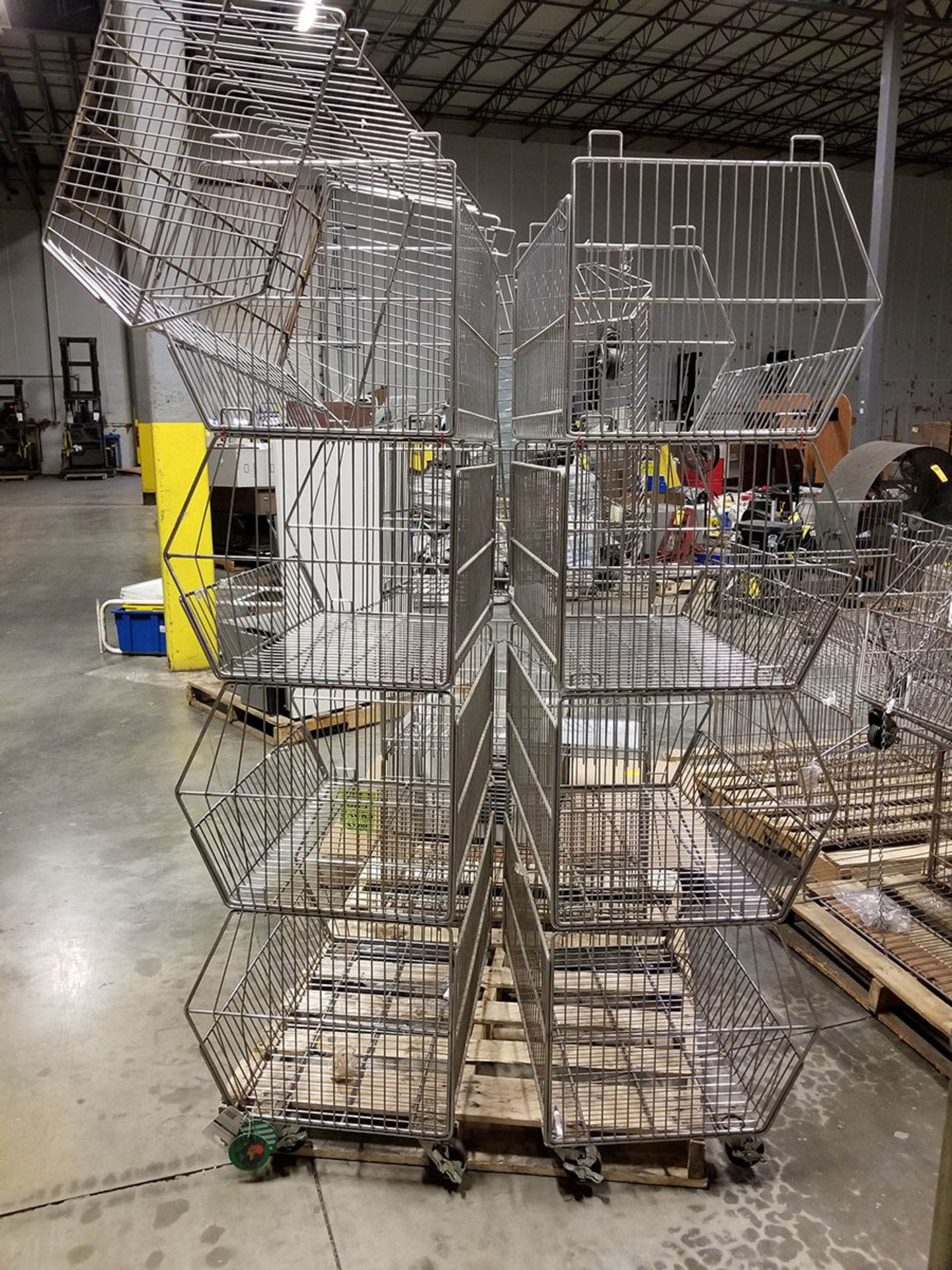 (78) WIRE BASKETS, SOME WITH WHEELS, 29’’ X 21’’ X 18’’ AVERAGE, SOME STACKABLE - Image 9 of 11