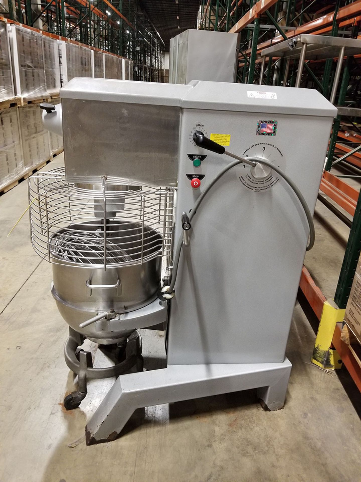 2006 UNIVEX SRM60 STAINLESS STEEL COMMERCIAL MIXER, 19’’ DIA. BOWL, TIMER, 3-PHASE, S/N M015541 - Bild 4 aus 8