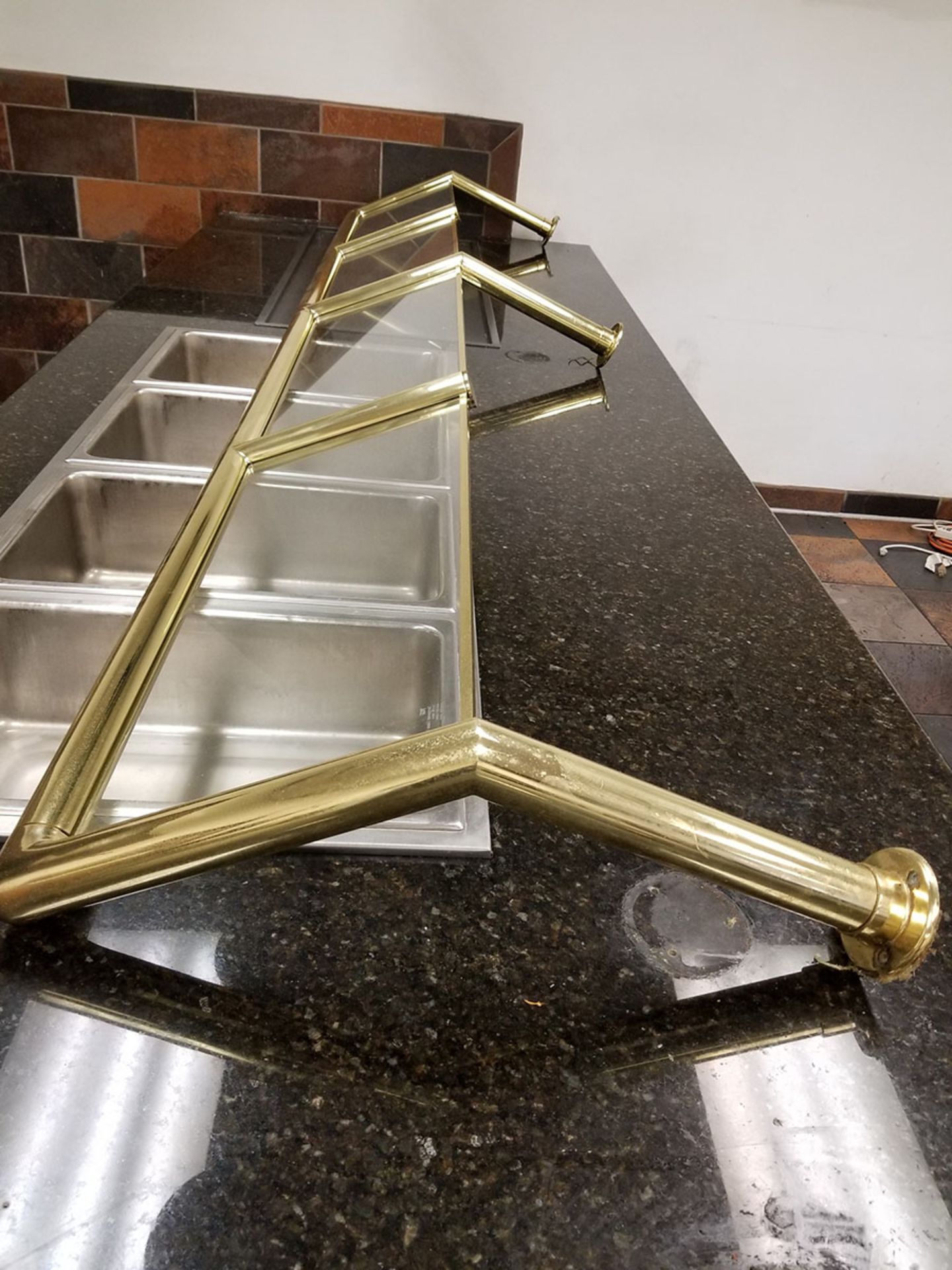 COMMERCIAL GOLD PLATED SNEEZE GUARDS- SINGLE & DOUBLE SIDED, OVER 50'