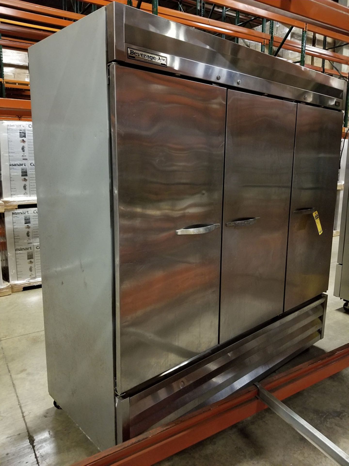 BEVERAGE AIR STAINLESS STEEL REFRIGERATOR, 3-DOOR - Image 2 of 9