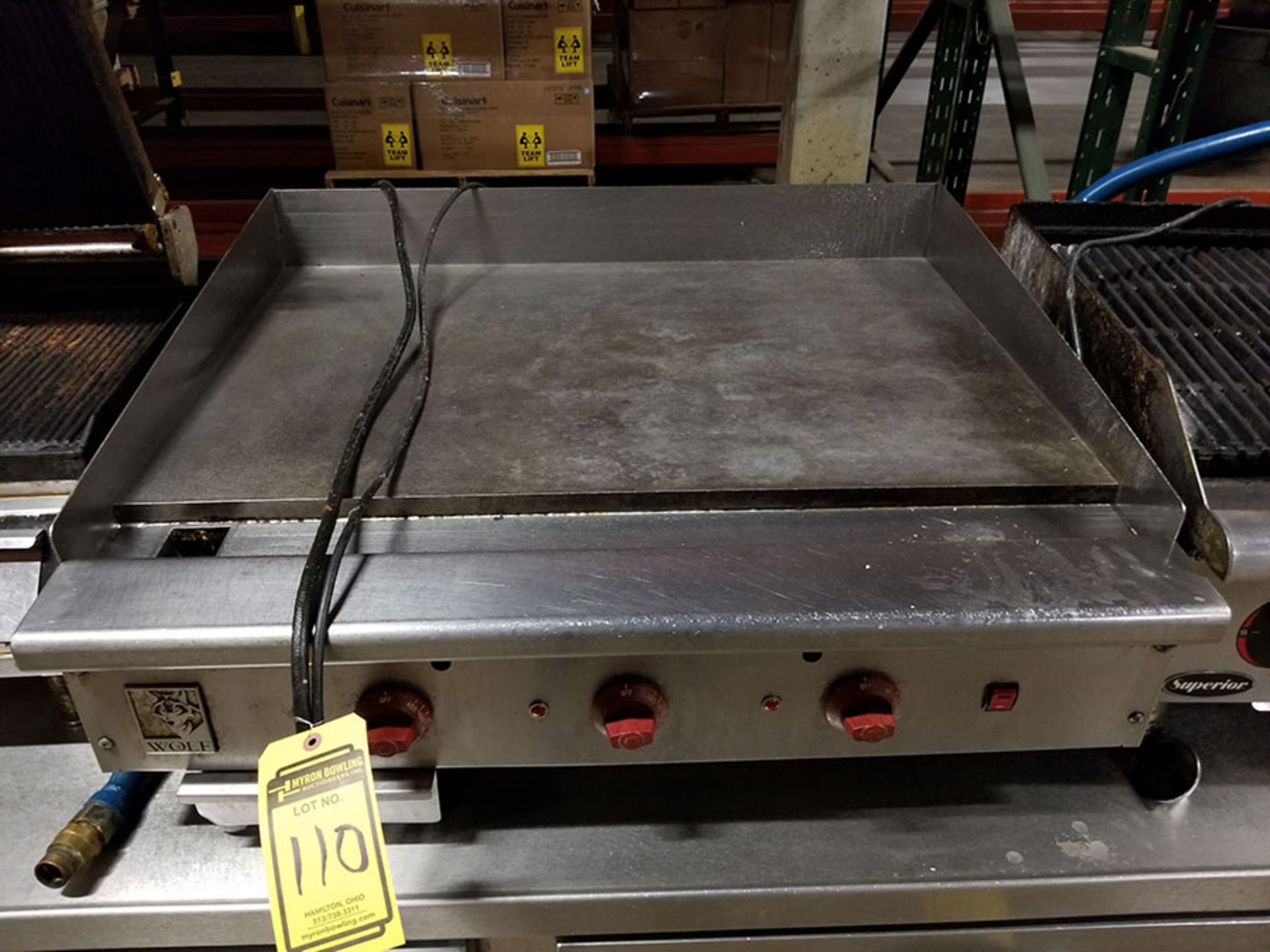 WOLF 3 STAGE FLAT GRIDLE, 36’’ X 24’’ COOKING SURFACE, GREASE TROUGH & CATCH PAN - Image 2 of 5