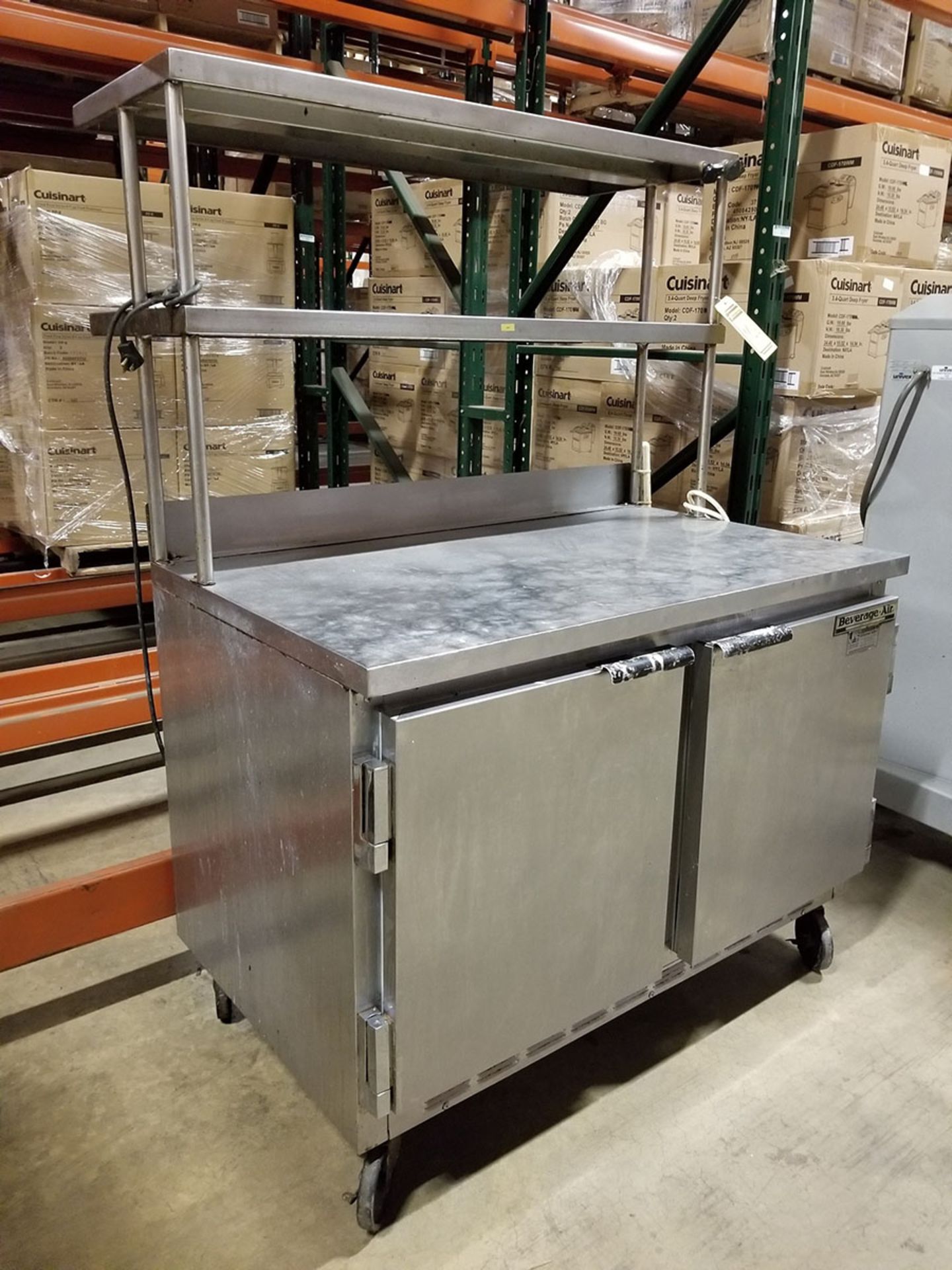 BEVERAGE AIR REFRIGERATED STAINLESS STEEL PREP TABLE, 48’’ X 29’’ X 36’’, 2-DOOR - Image 2 of 6