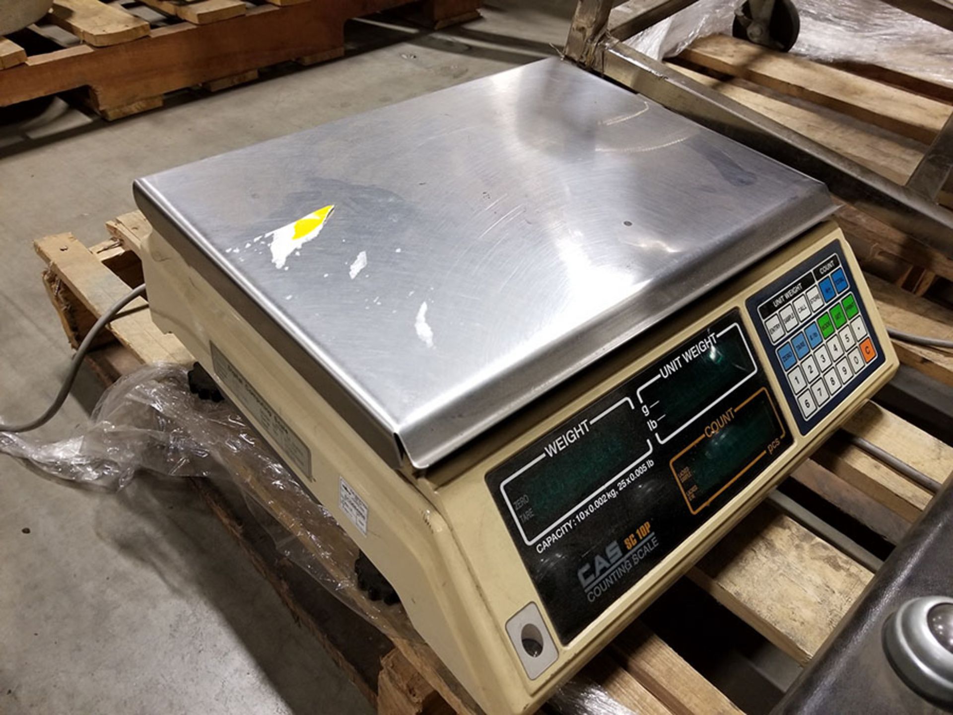 CAS SC10P COUNTING DIGITAL BENCH SCALE, 25 X 0.005 LB. CAPACITY, 14 1/2’’ X 10’’ SS PLATFORM - Image 3 of 4