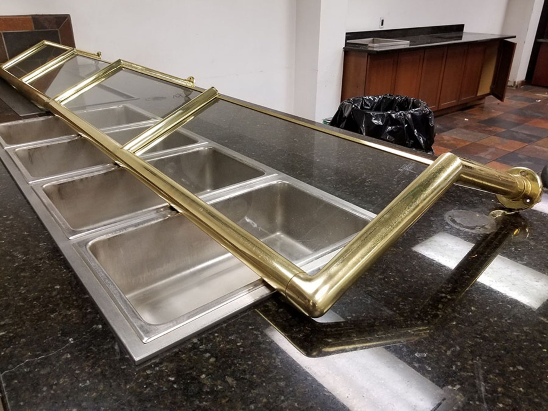 COMMERCIAL GOLD PLATED SNEEZE GUARDS- SINGLE & DOUBLE SIDED, OVER 50' - Image 2 of 16