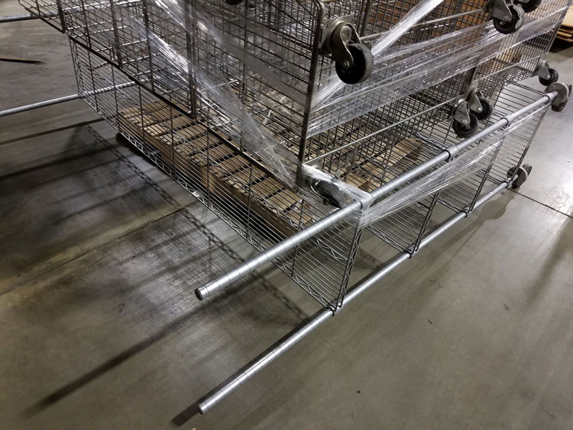 (78) WIRE BASKETS, SOME WITH WHEELS, 29’’ X 21’’ X 18’’ AVERAGE, SOME STACKABLE - Image 3 of 11