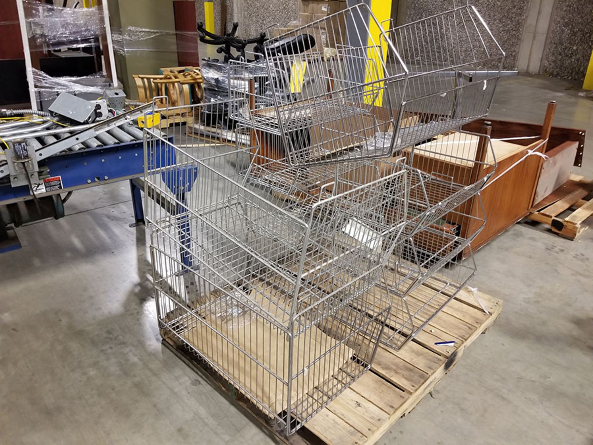 (78) WIRE BASKETS, SOME WITH WHEELS, 29’’ X 21’’ X 18’’ AVERAGE, SOME STACKABLE - Image 8 of 11